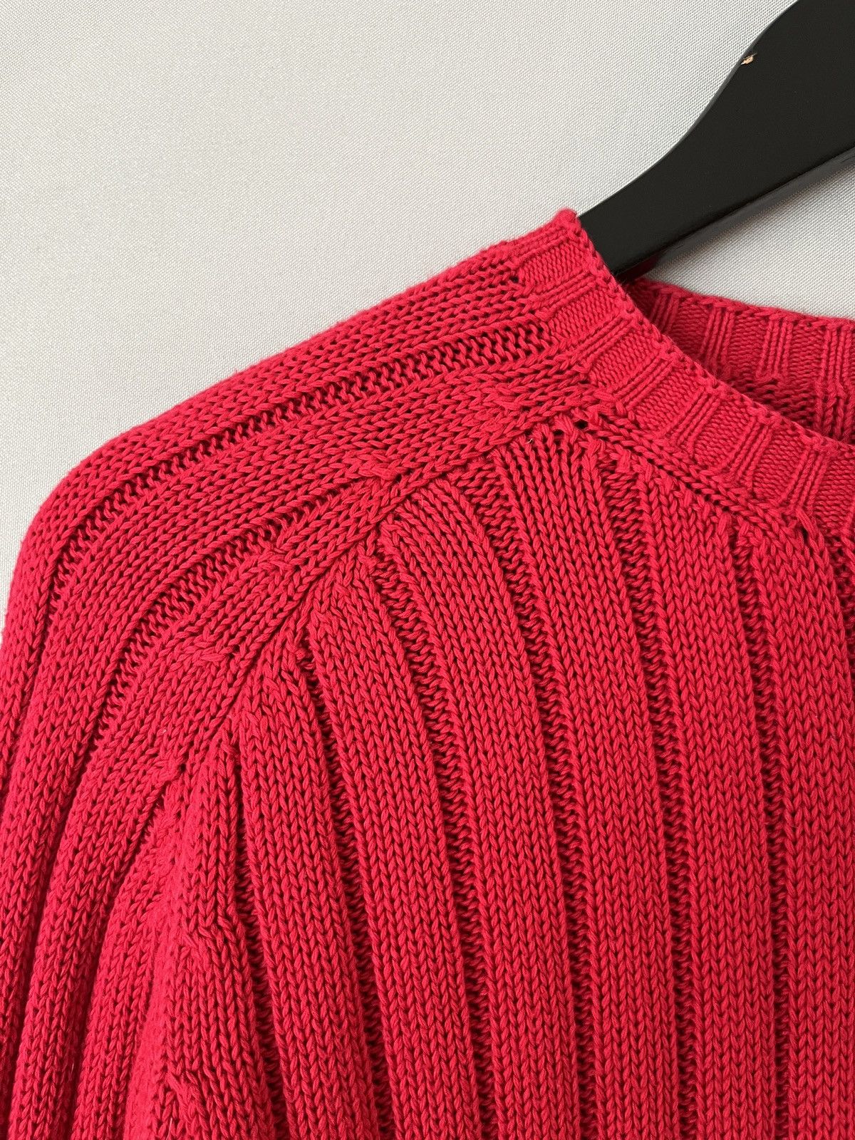 Luxe Falconeri Heavy Knit Cotton Red Fisherman Sweater Size US M / EU 48-50 / 2 - 3 Thumbnail
