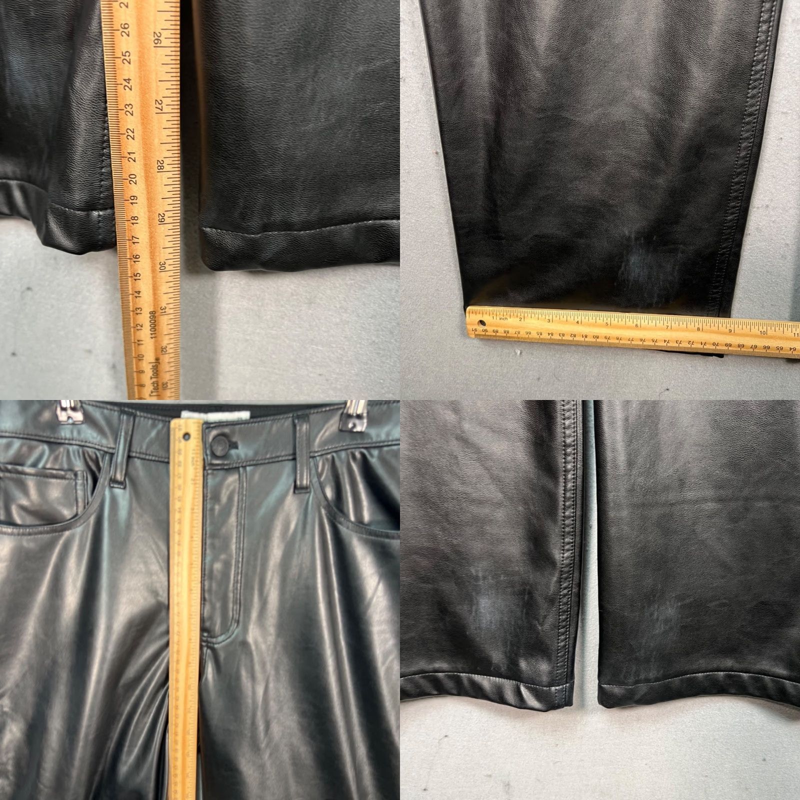 Abercrombie & Fitch Abercrombie & Fitch Womens 29 / 8 Black Faux Leather High Rise Loose Fit Pants Size 30" / US 8 / IT 44 - 8 Thumbnail
