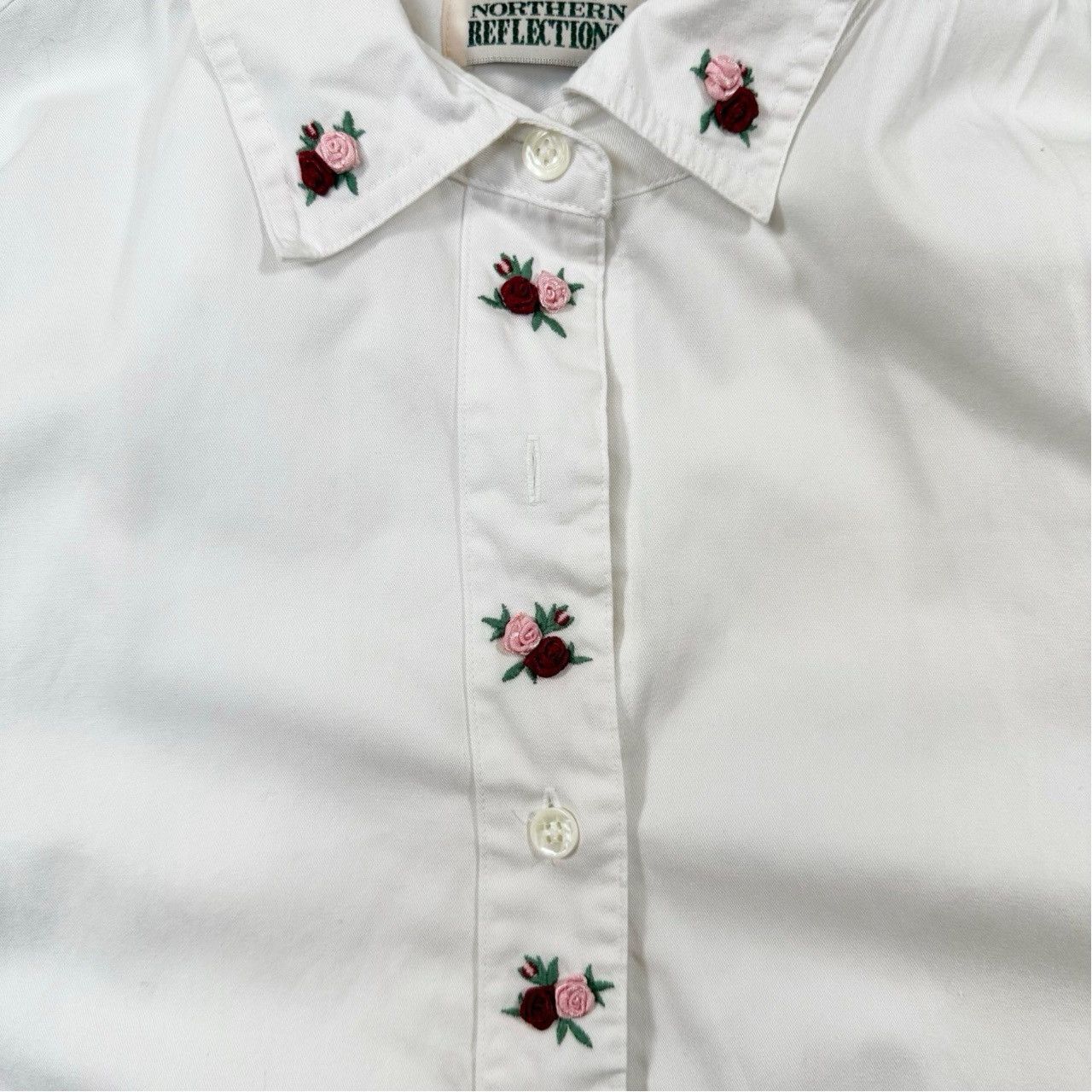 Vintage Vintage 90s Northern Reflections Embroidered Roses Button Size US M / EU 48-50 / 2 - 4 Thumbnail