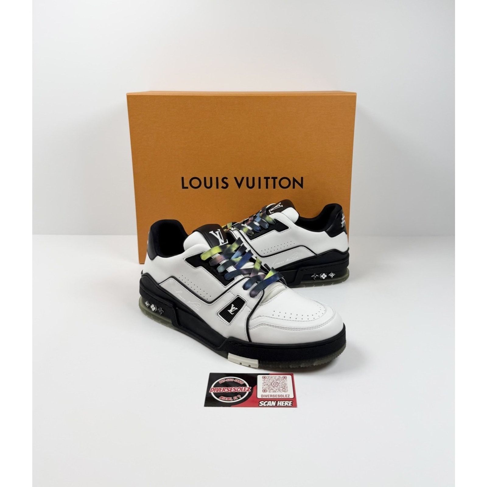 Louis Vuitton Size 7UK/8US - Louis Vuitton White Black Trainer NEW! Size US 8 / EU 41 - 1 Thumbnail