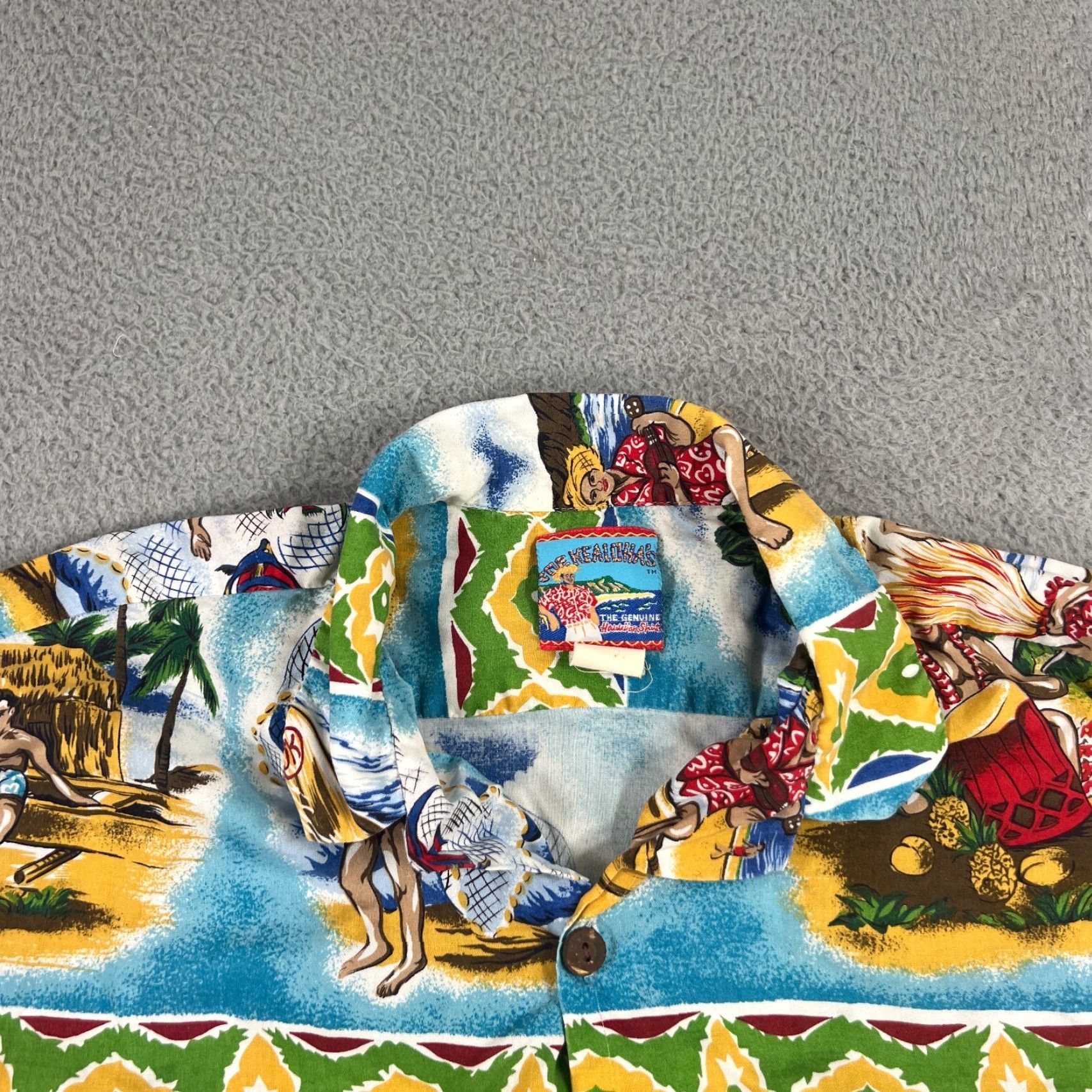 Vintage VINTAGE Joe Kealoha Hawaiian Shirt Mens Medium Short Sleeve Floral Aloha 90s Blue Lightweigh Size US M / EU 48-50 / 2 - 2 Thumbnail