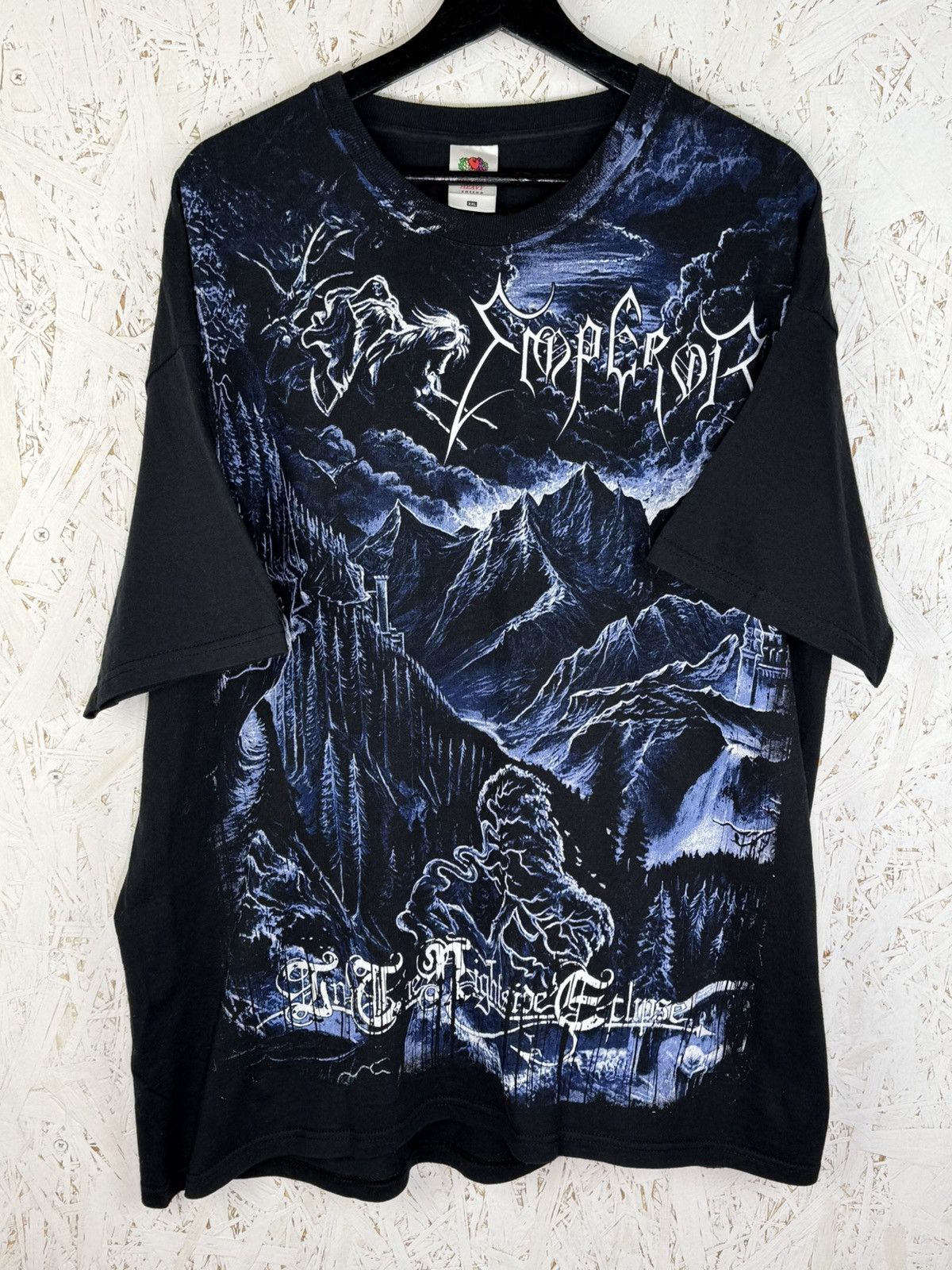 Emperor In The Nightside Eclipse Black Metal AOP T-Shirt XXL