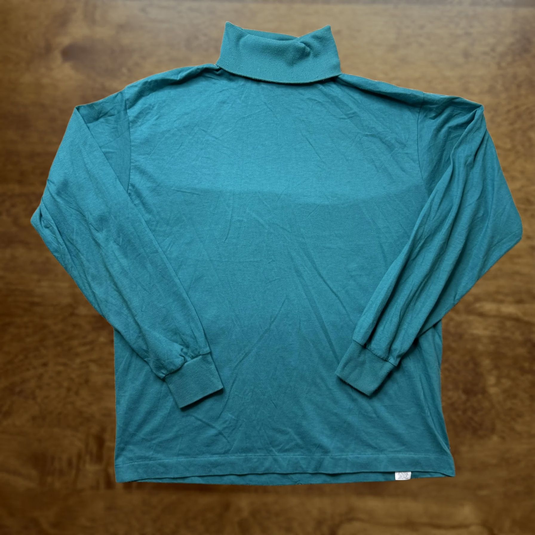 Jockey VINTAGE Jockey Shirt Mens Large Green Mock Neck Long Sleeve Tee T-Shirt USA Mens L Green Tee Size US L / EU 52-54 / 3 - 1 Thumbnail