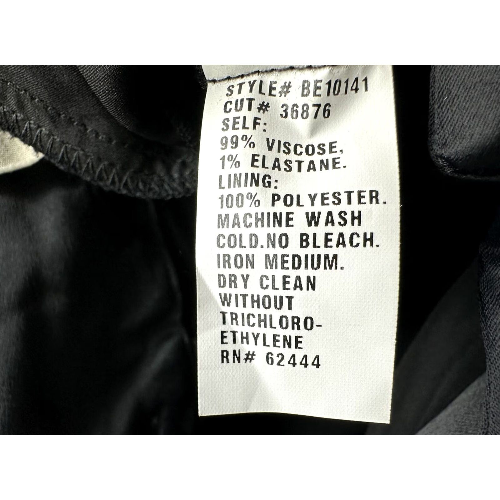 Nicole Miller Women’s Artelier Nicole Miller Black Viscose High Rise Dress Pants Size 8 Women’s XS-XXL Style: Dress Pants Mens Girls Size 30" / US 8 / IT 44 - 6 Thumbnail