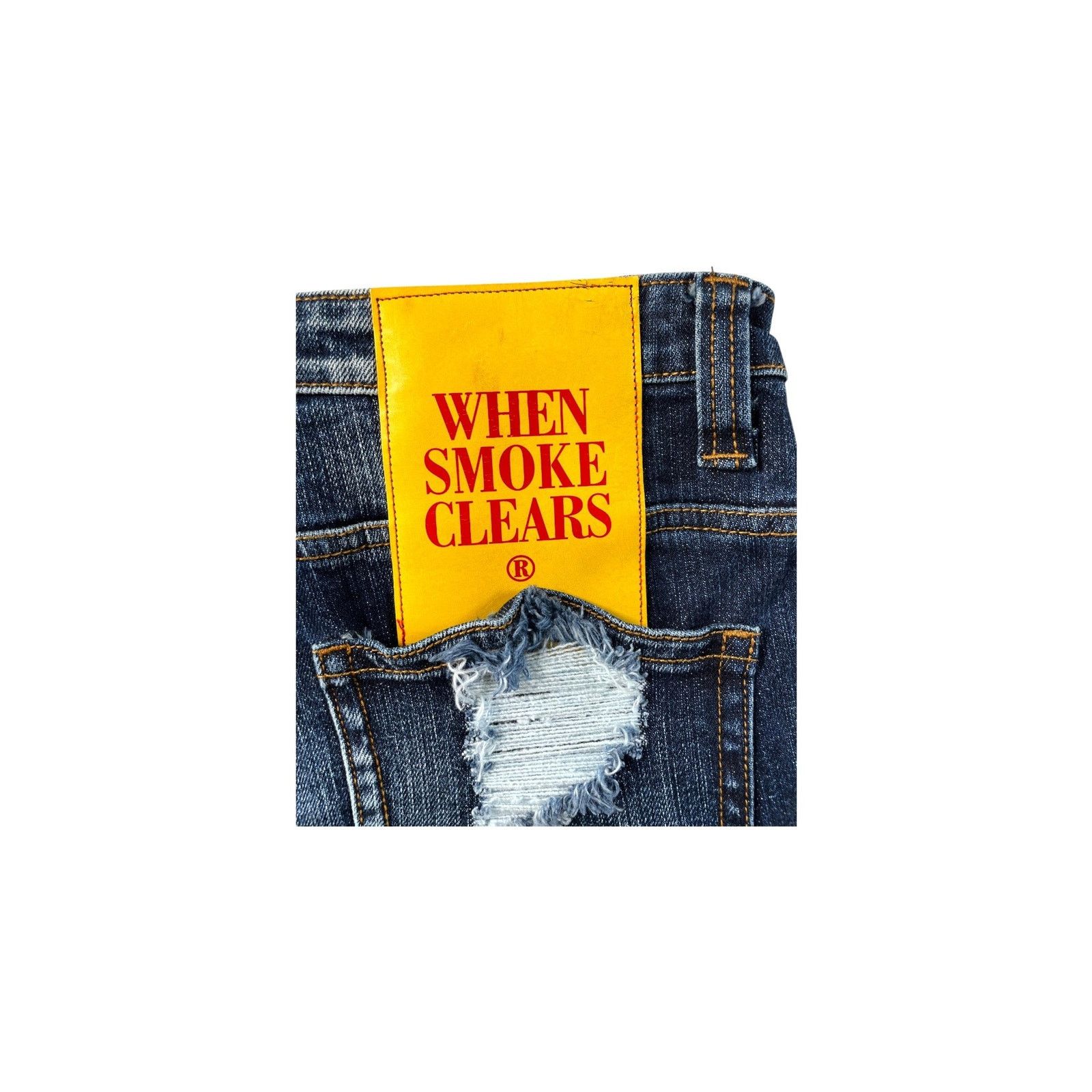 Whensmokeclears When Smoke Clears "Fumi Diamond" Dark Wash Jeans Size US 32 / EU 48 - 3 Thumbnail