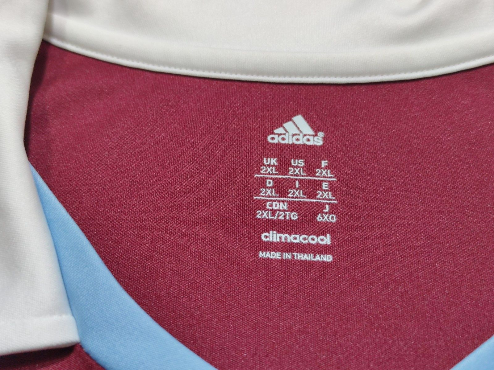 Adidas West Ham 2013-2014 Football Jersey Shirt Size UK 2XL Size US XXL / EU 58 / 5 - 6 Thumbnail