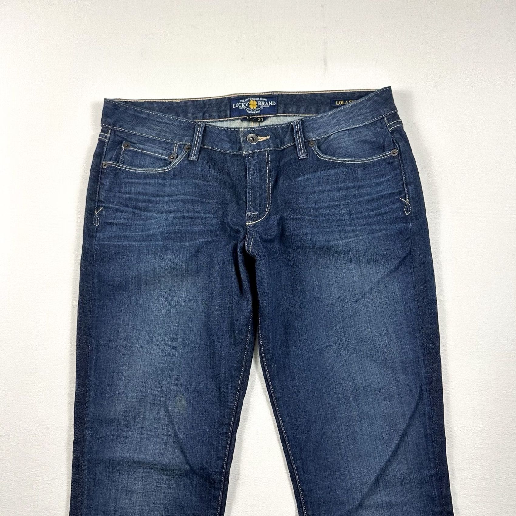 Lucky Brand Lucky Brand Lola Skinny Jeans Womens 12 Dark Blue Jeans Size 34" / US 12 / IT 48 - 3 Thumbnail
