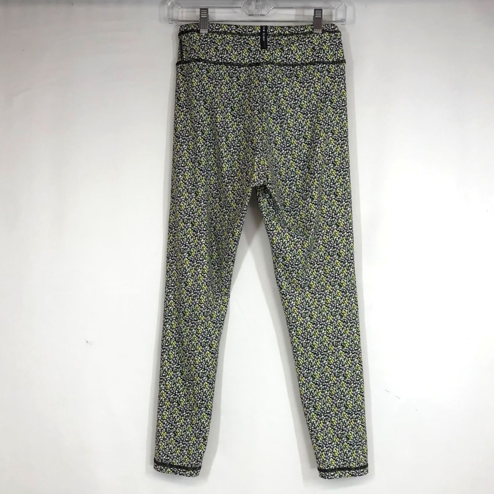 Adam Selman ADAM SELMAN WOMEN'S MEDIUM SPORT LEGGINGS MULTICOLOR FLORAL Size 32" / US 10 / IT 46 - 4 Thumbnail