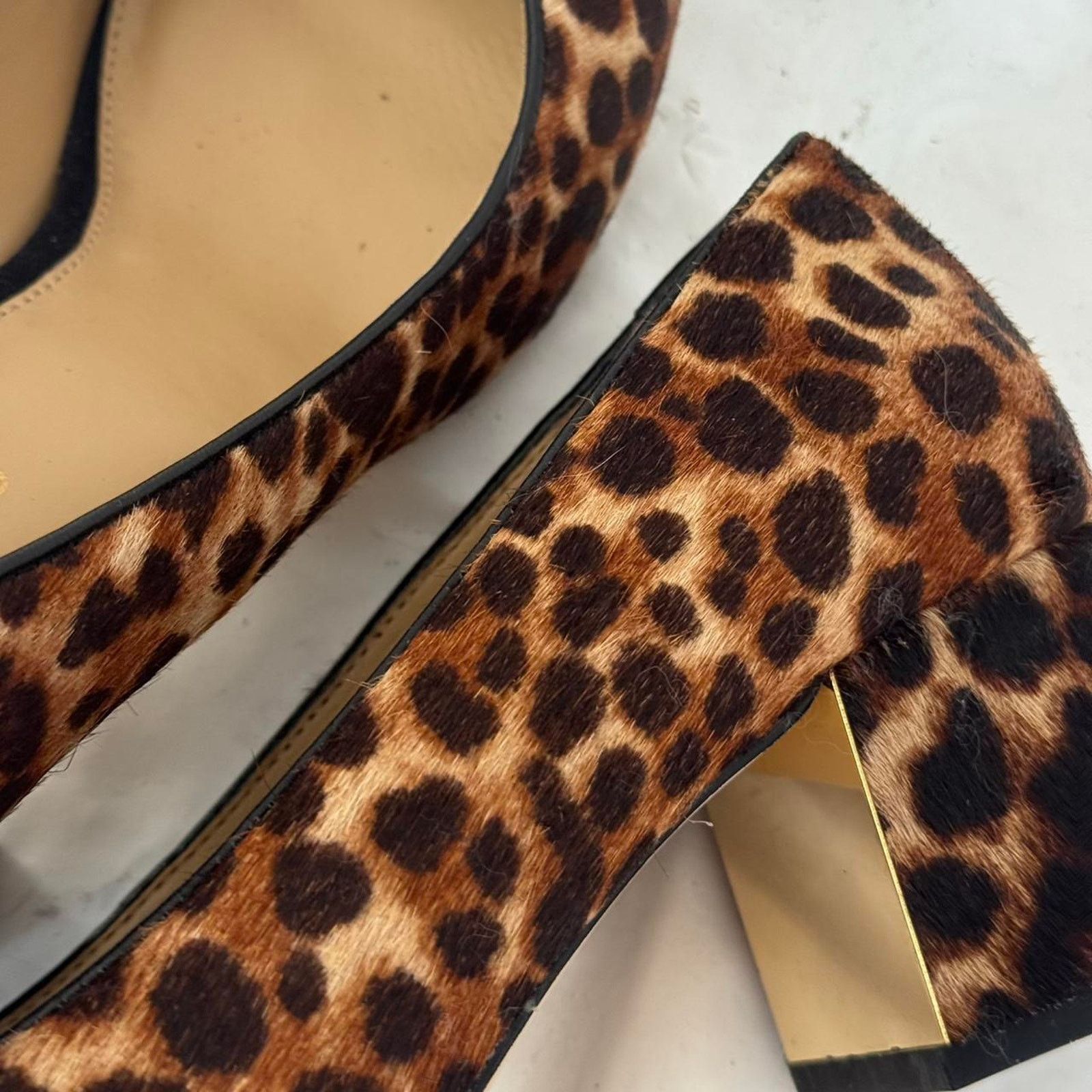 Talbots ✿ y2k leopard calf hair block heel pumps ✿ Size US 7.5 / IT 37.5 - 6 Thumbnail