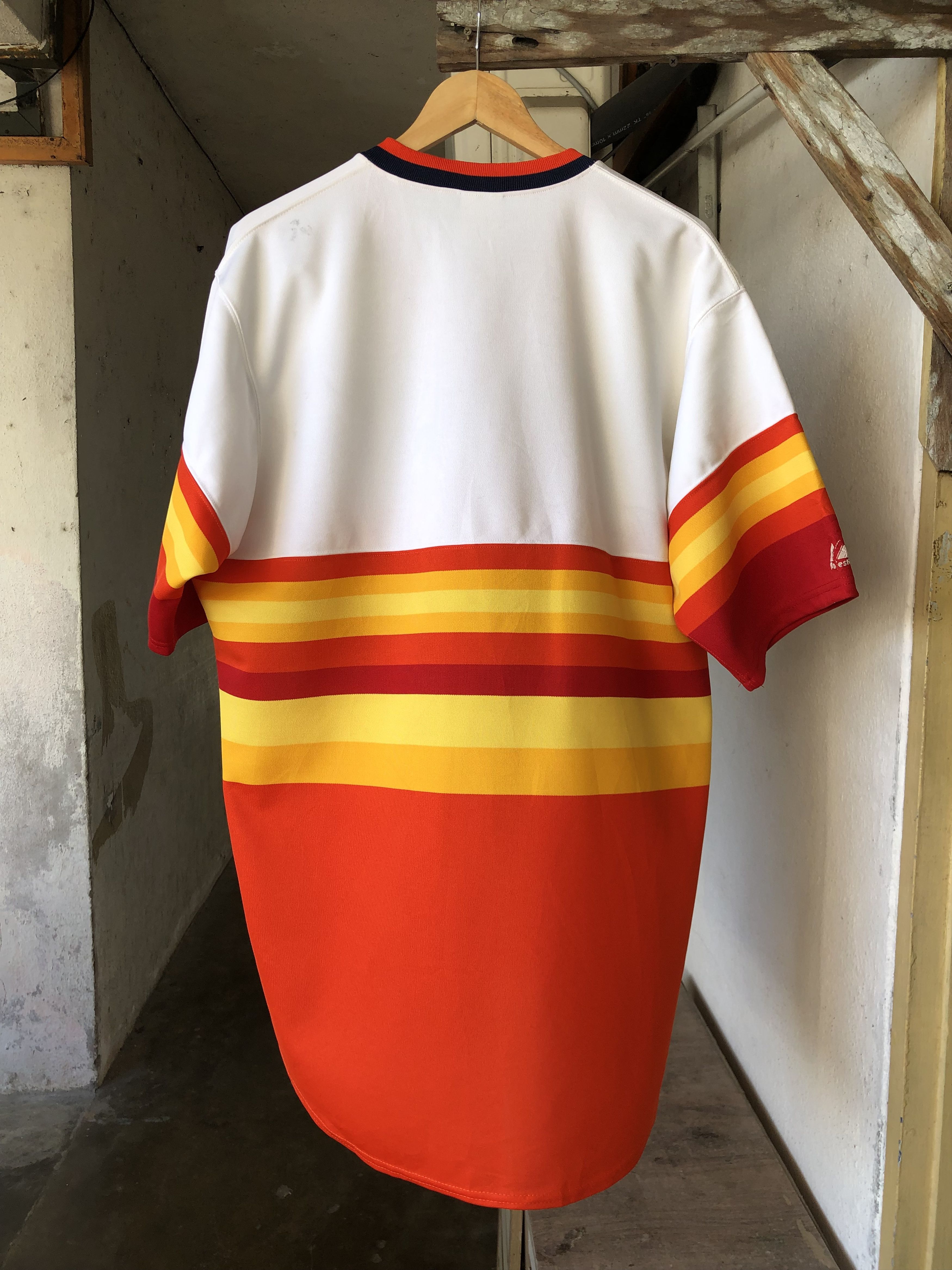 Vintage 🔥 Vtg 80s Houston Astros Baseball Jersey HipHop Autographed Size US XL / EU 56 / 4 - 3 Thumbnail