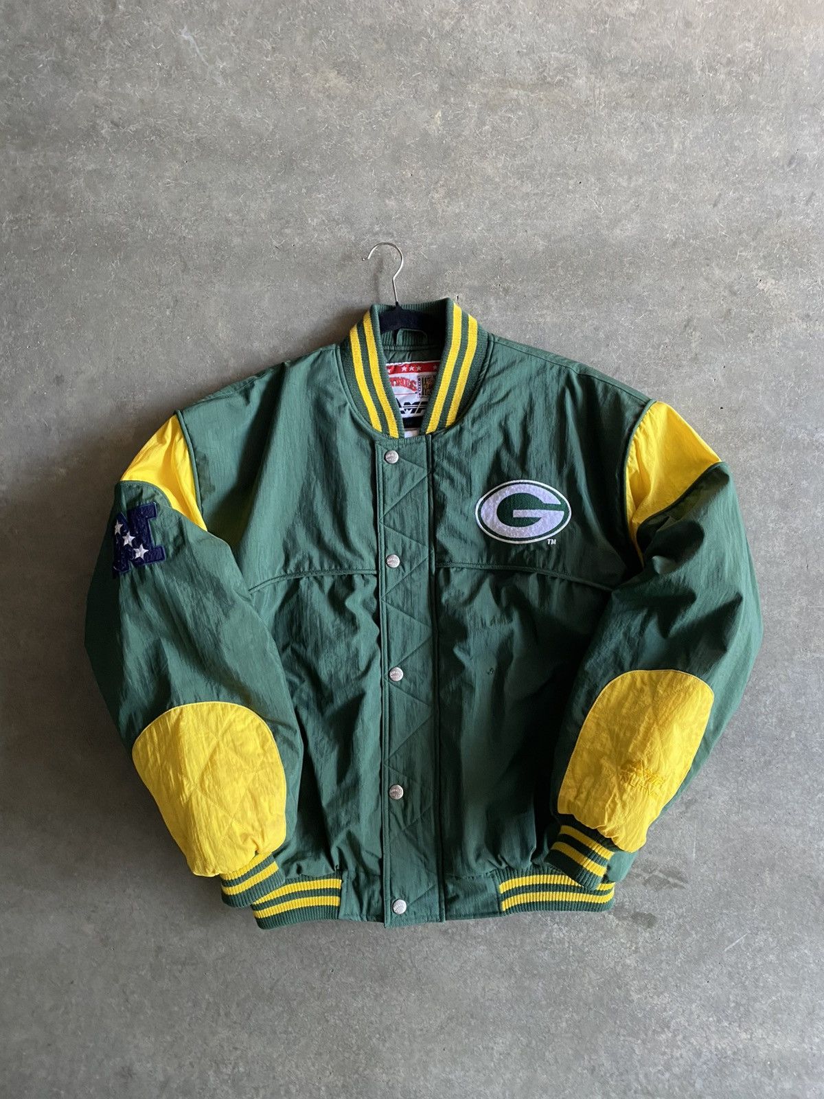 Nutmeg 90s Green Bay Packers Embroidered Full Zip Streetwear Jacket Size US M / EU 48-50 / 2 - 4 Thumbnail