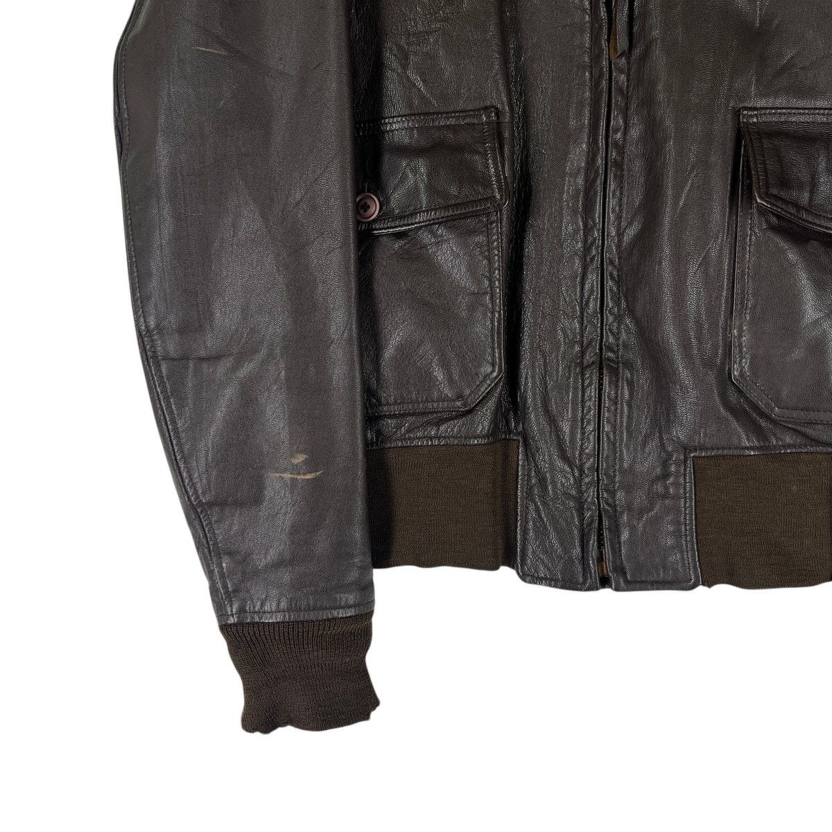Cooper 🔥 Vintage Cooper G-1 Usn Leather Jacket Size 42R Size US L / EU 52-54 / 3 - 6 Thumbnail