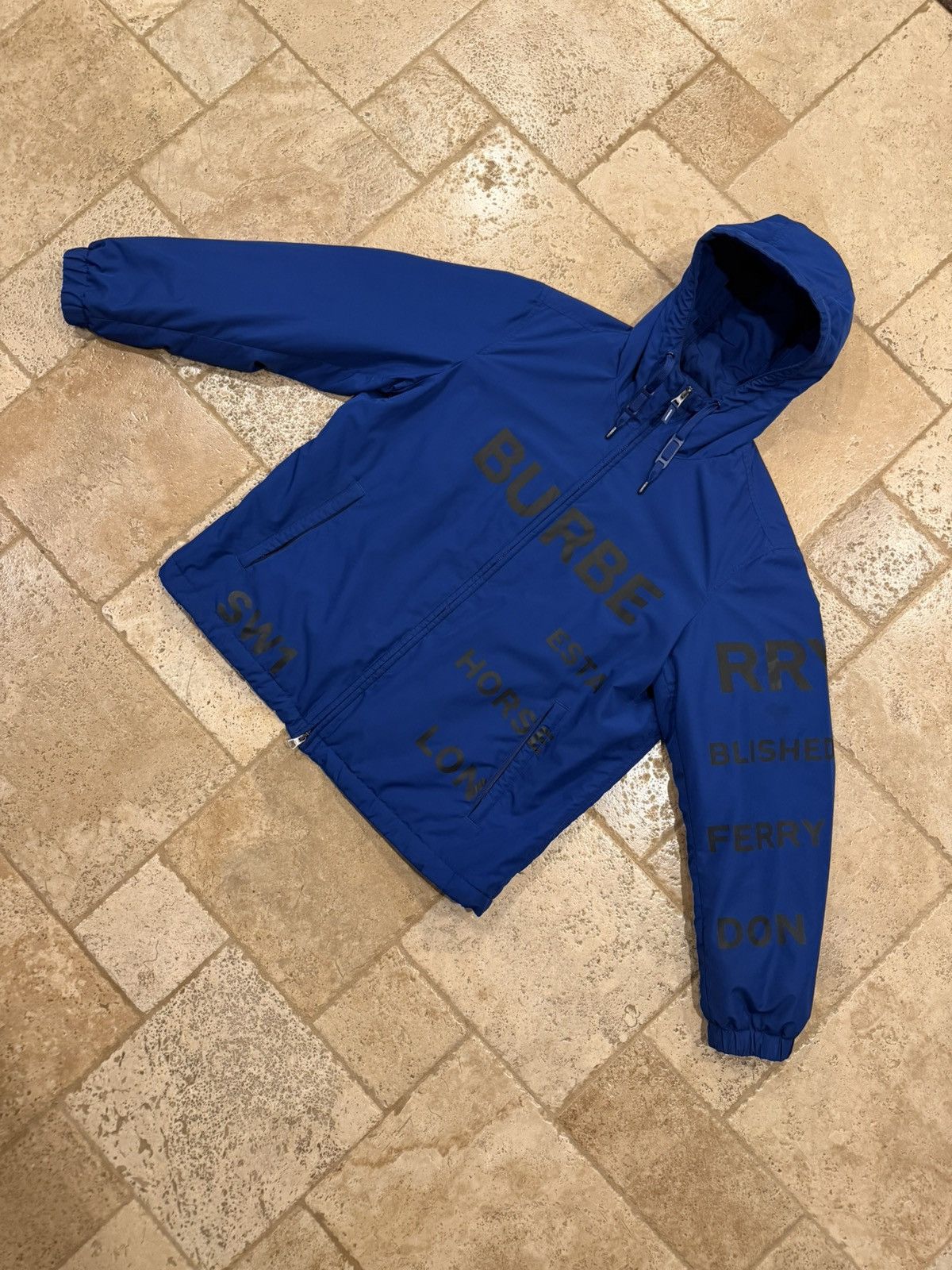 Burberry Burberry Horseferry Print Check Nylon Blue Hooded Jacket Size US XL / EU 56 / 4 - 4 Thumbnail