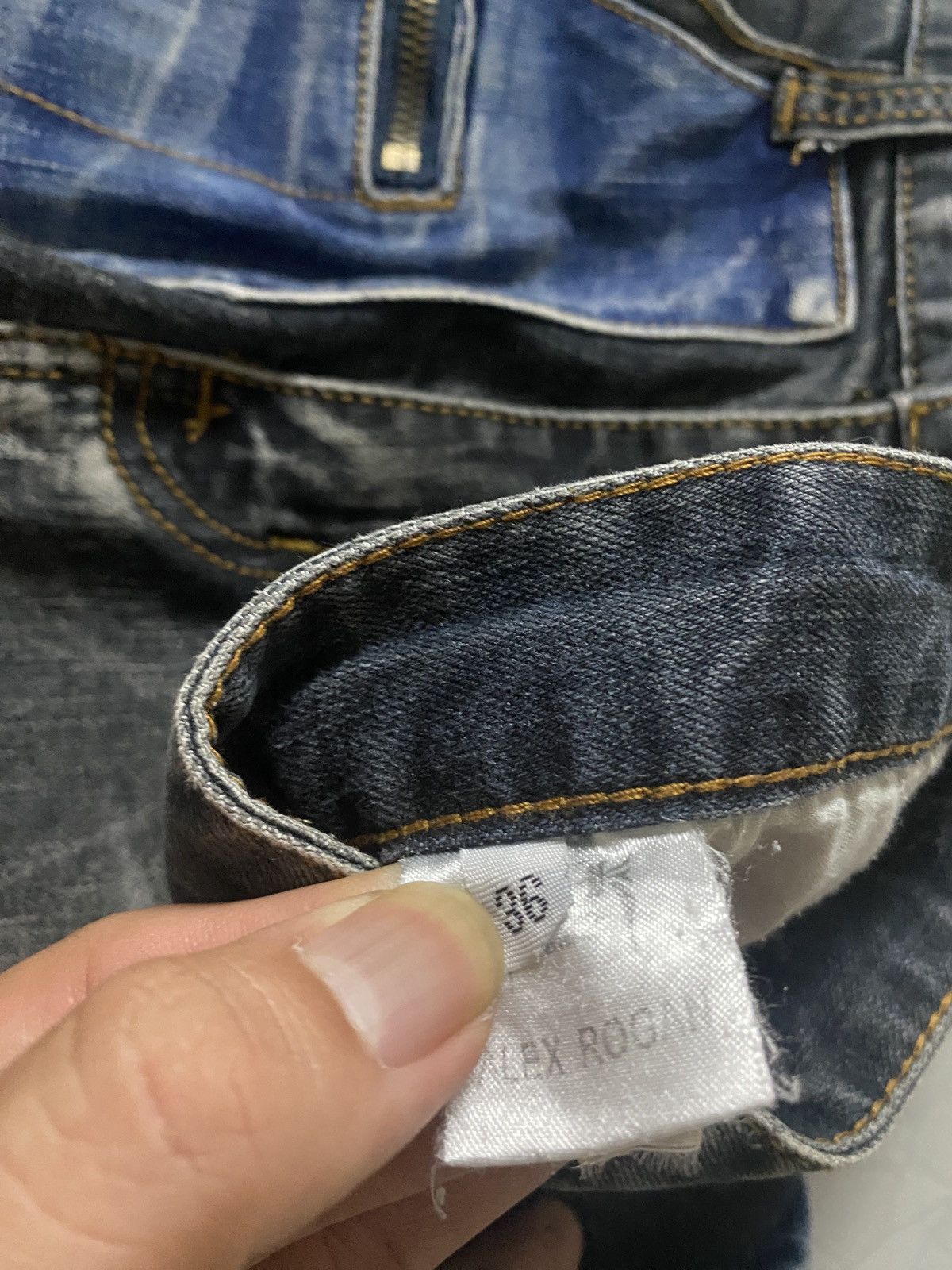 Hysteric Glamour 2000's Alex Rogan Patched Whiskered Washed Jeans Size US 35 - 12 Thumbnail