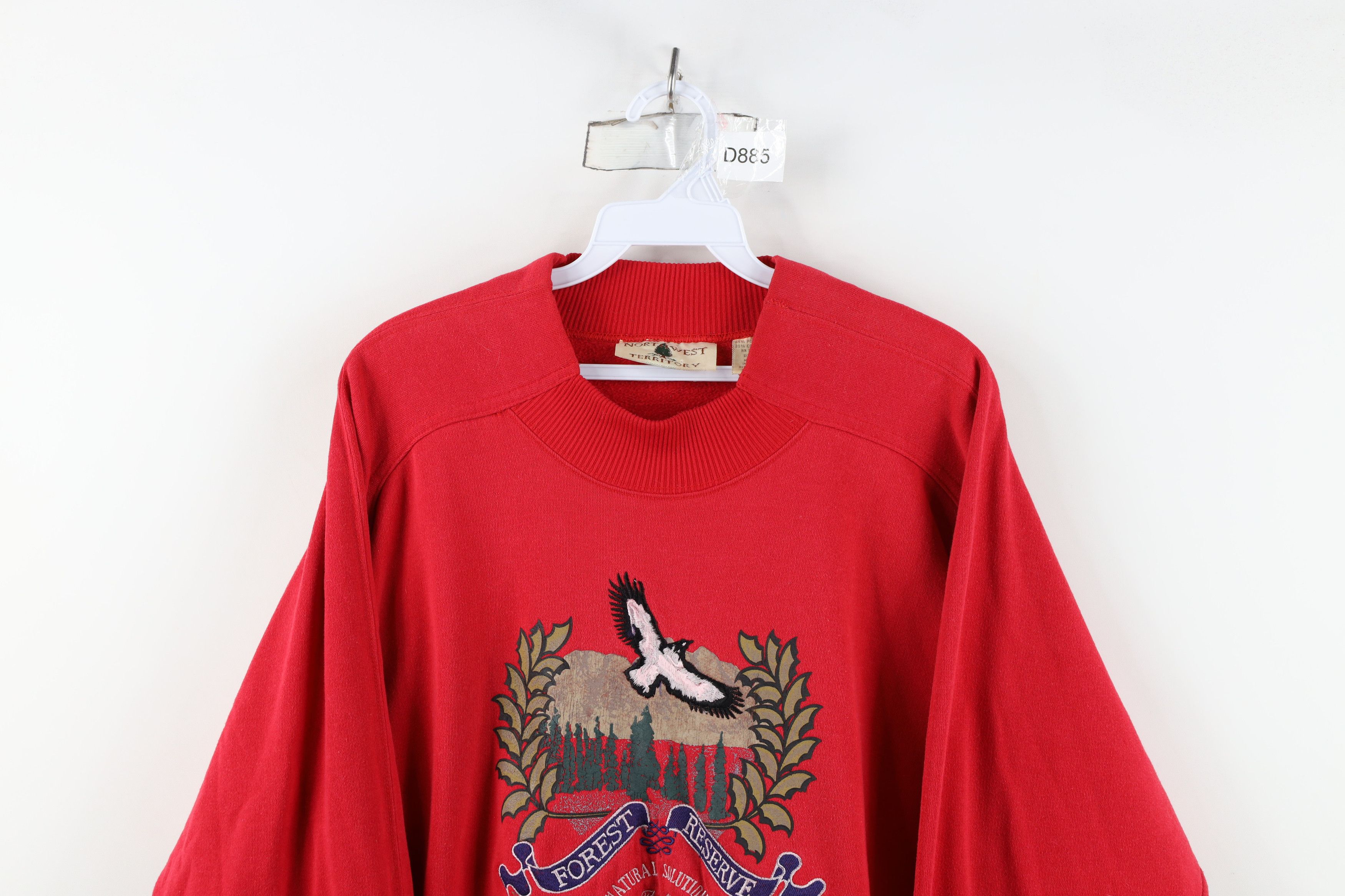 Vintage Vtg 90s Streetwear Nature Forest Reserve Eagle Sweatshirt Size M / US 6-8 / IT 42-44 - 2 Thumbnail