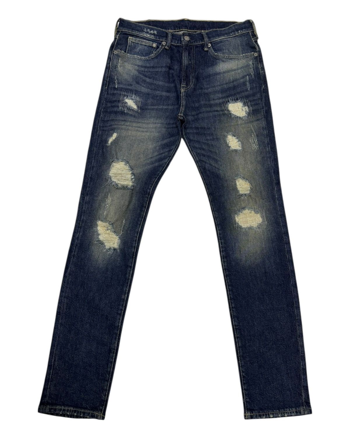 Japanese Brand × Jean × Undercover VINTAGE &DENIM SKINNY DISTRESSED DENIM JEANS Size US 32 / EU 48 - 1 Thumbnail
