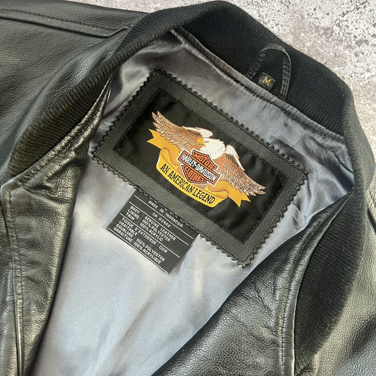 Harley Davidson Vintage Harley-Davidson Leather Varsity Bomber Jacket Size US M / EU 48-50 / 2 - 5 Thumbnail