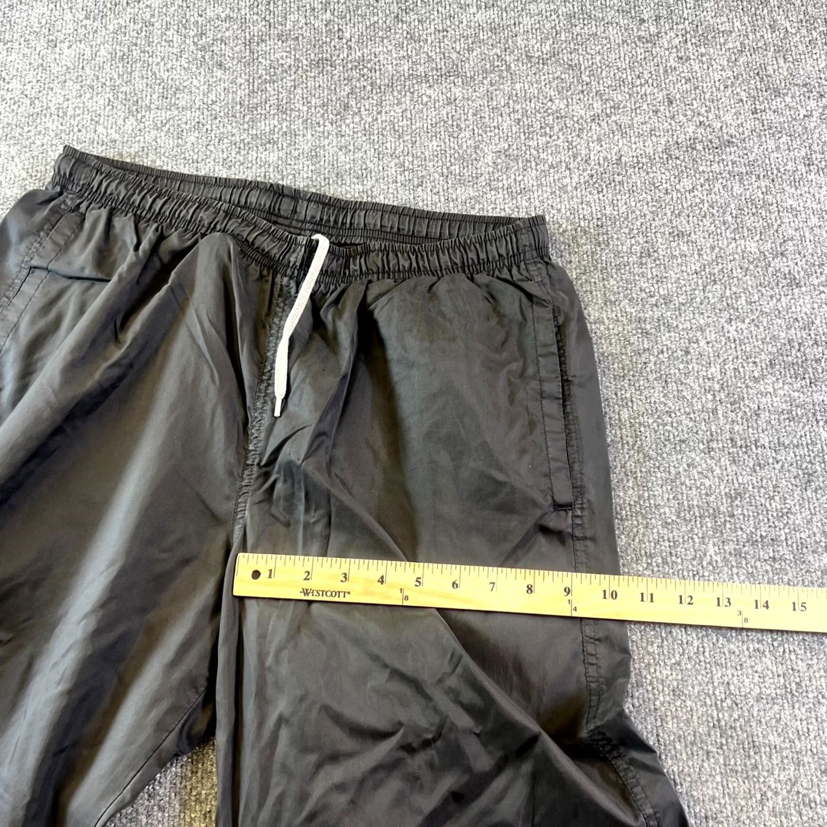 Nike VINTAGE Nike Track Pants Mens Medium Black Swoosh Logo Ankle Zip Performance Size US 31 - 5 Thumbnail