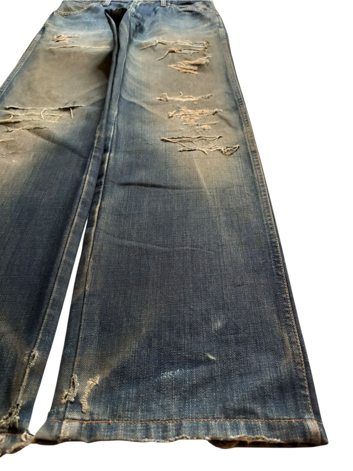 Wrangler Vintage Wrangler Rusty Mud Wash Patch Distress Baggy Jeans Size US 29 - 7 Thumbnail