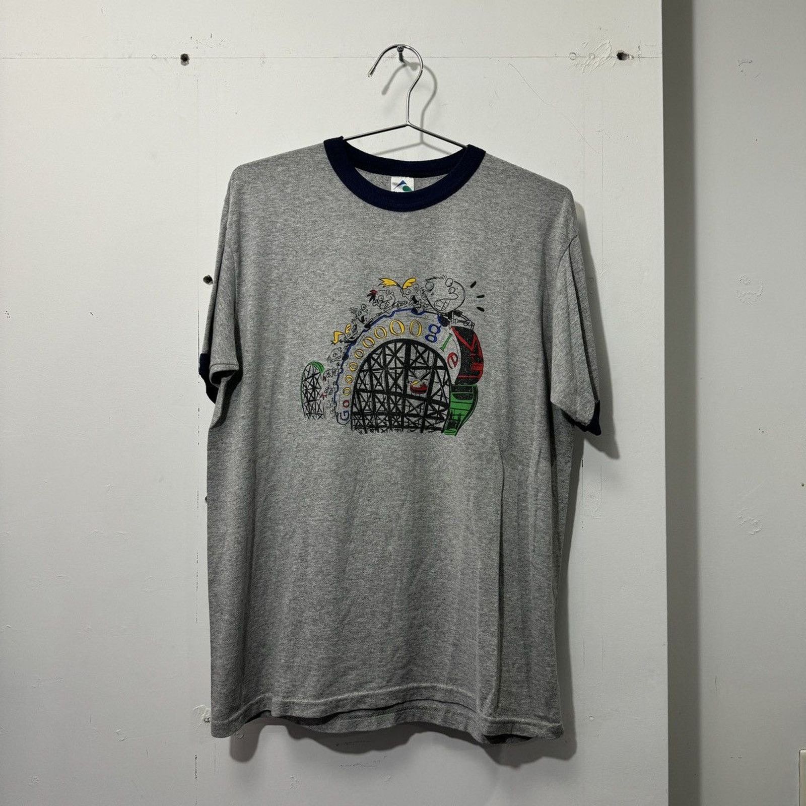 Vintage Google Rollercoaster Ringer Tee Size US L / EU 52-54 / 3 - 2 Thumbnail