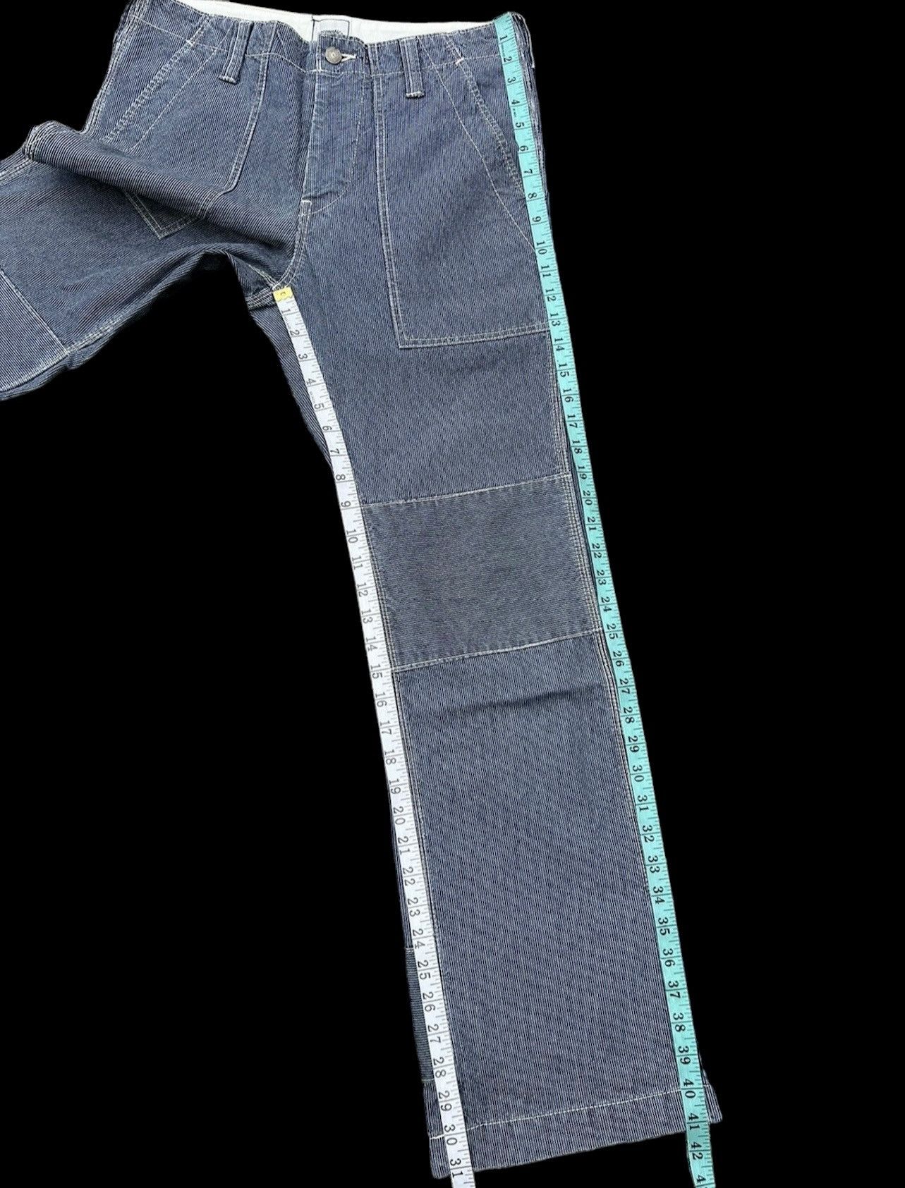 Vintage Acoustic Japan Patchwork Striped Flare Fatigue Pant Size US 31 - 5 Thumbnail