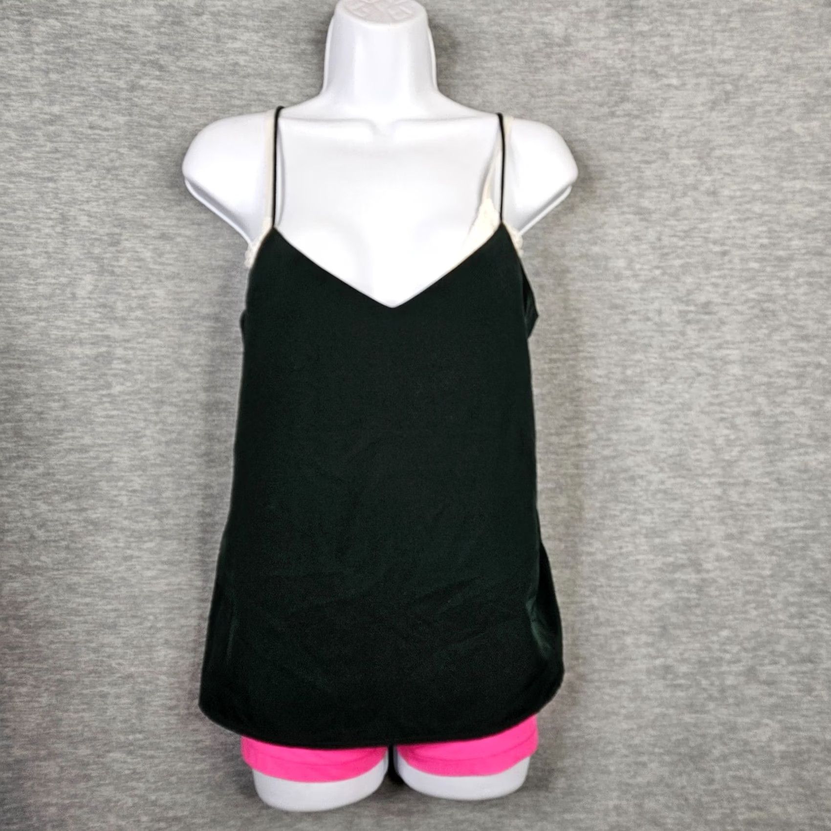Scotch & Soda Scotch & Soda Women's Satin Cami Tank Top Sleeveless Spaghetti Strap V-Neck Color Black Size S Regular Fit Casual (All Seasons) Size S / US 4 / IT 40 - 2 Thumbnail