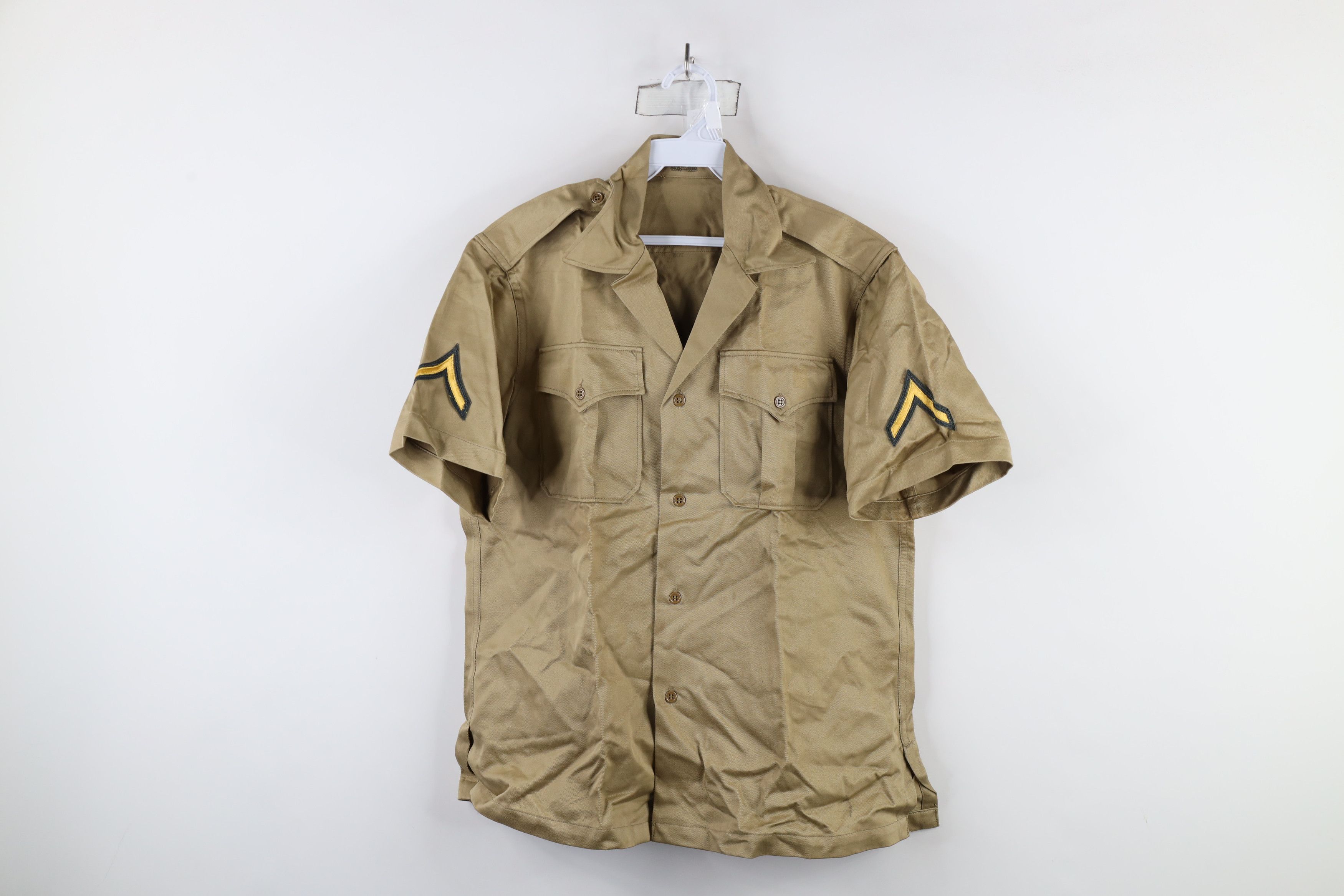 Vintage Vintage 50s Korean War Short Sleeve Button Shirt USA Size US M / EU 48-50 / 2 - 1 Thumbnail