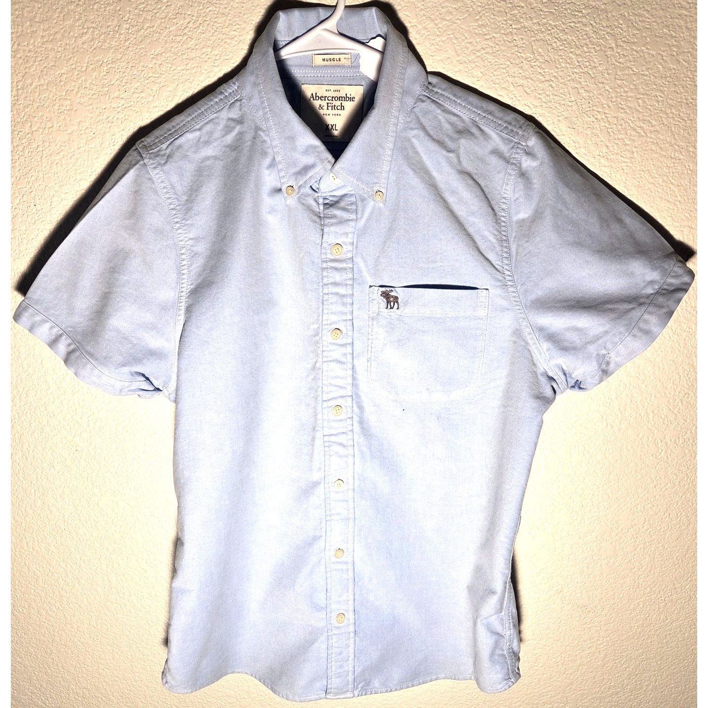 Abercrombie & Fitch Abercrombie & Fitch XXL Light Blue Muscle Shirt Size US XXL / EU 58 / 5 - 5 Thumbnail