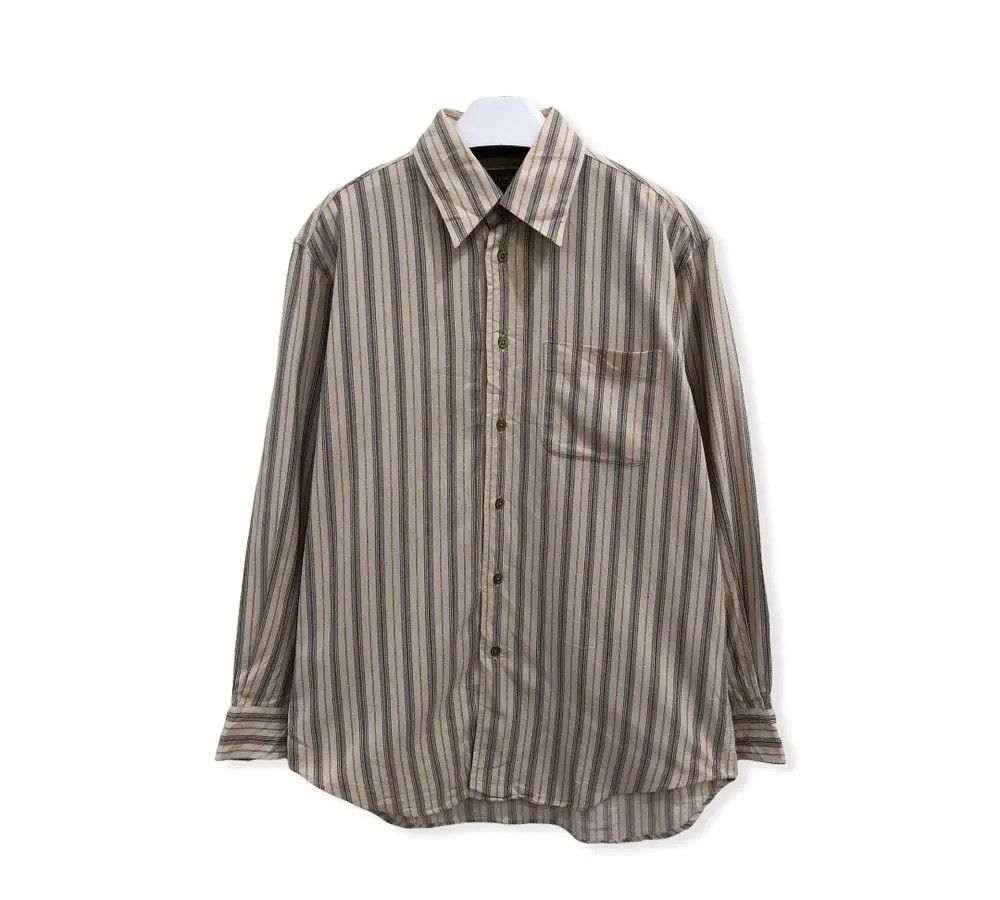 Vintage Vintage Bellumore Striped Design Flannel Shirt 👕 Size US M / EU 48-50 / 2 - 1 Thumbnail