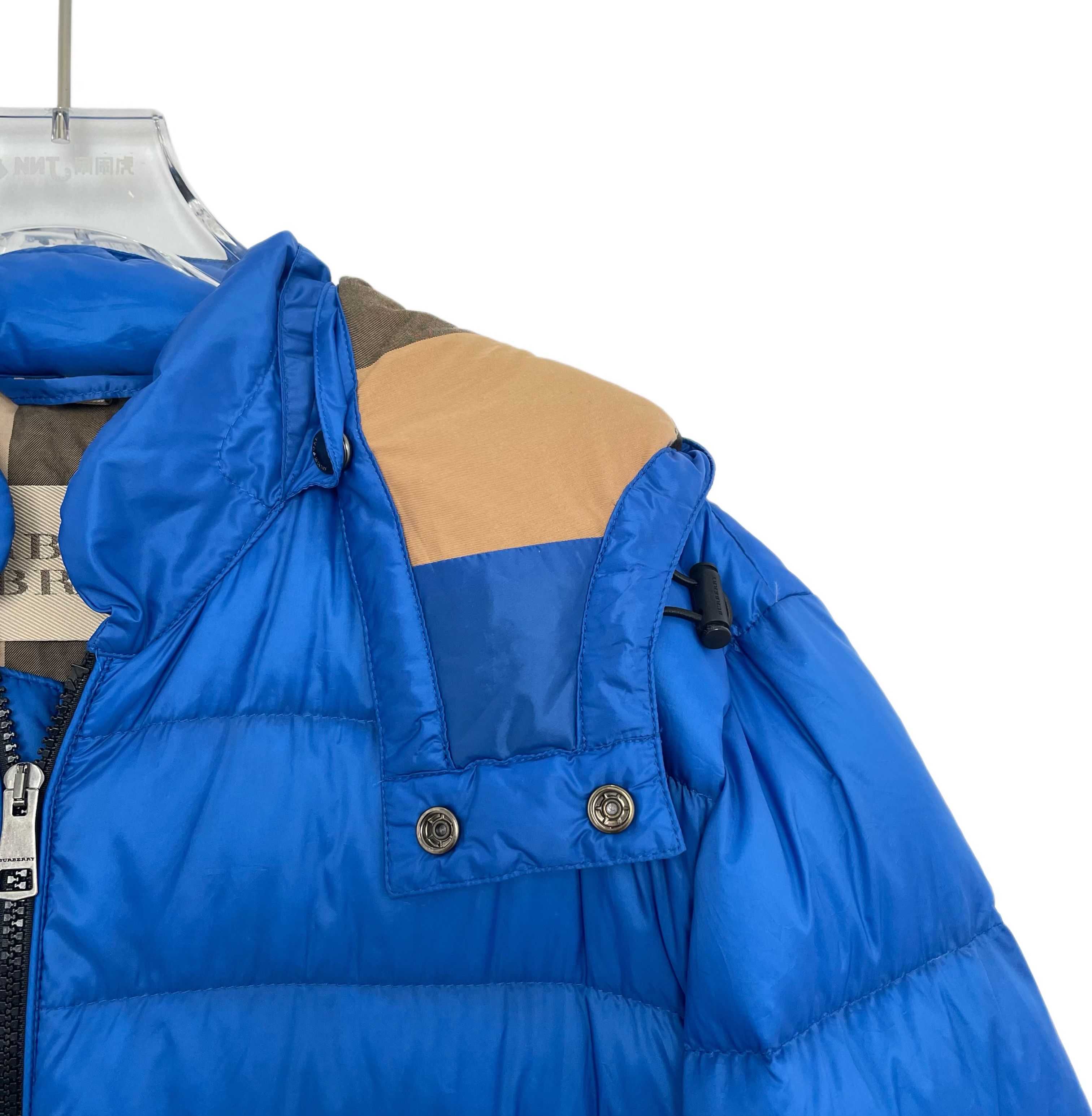 Burberry Burberry Hooded Down Jacket Blue (XL) Size US XL / EU 56 / 4 - 3 Thumbnail