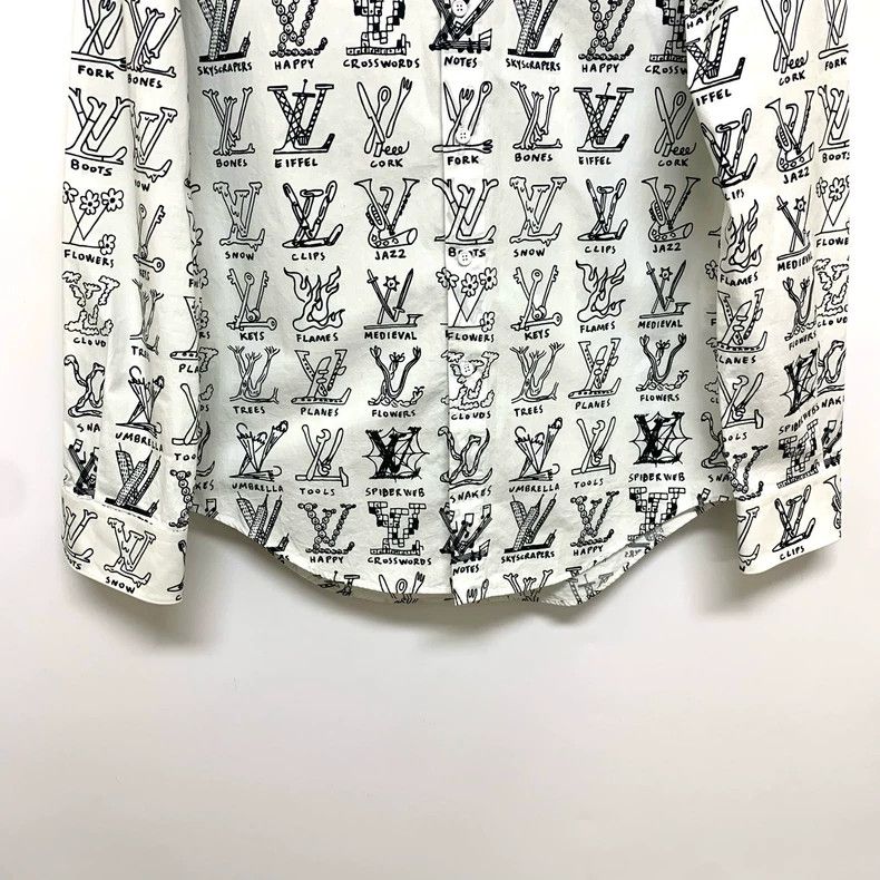 Louis Vuitton Louis Vuitton White gesture shirt 2503-Nextarrow Size US M / EU 48-50 / 2 - 6 Thumbnail