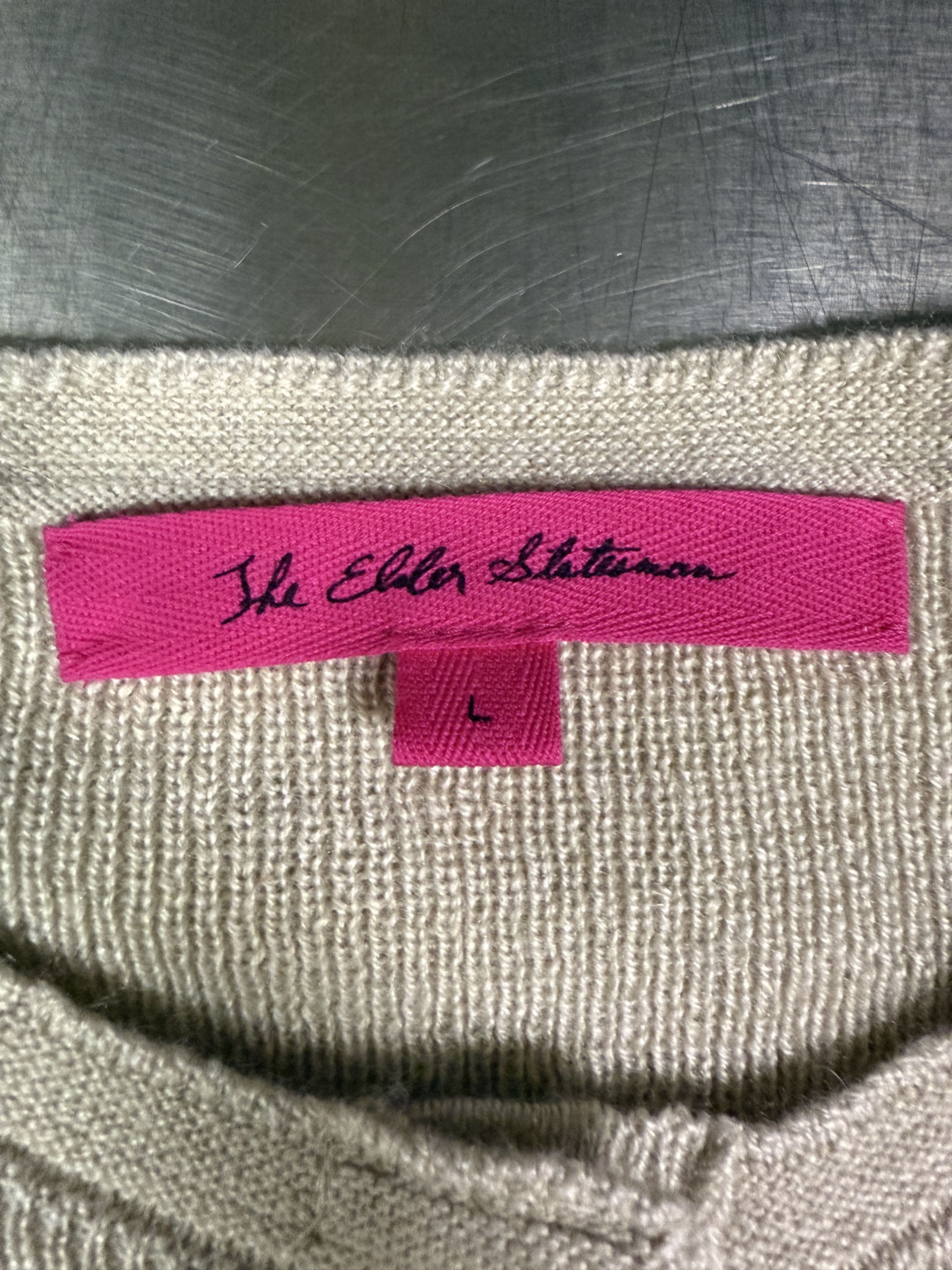 The Elder Statesman $1250 The Elder Statesman Oatmeal Delicash Cardigan Size L / US 10 / IT 46 - 7 Thumbnail