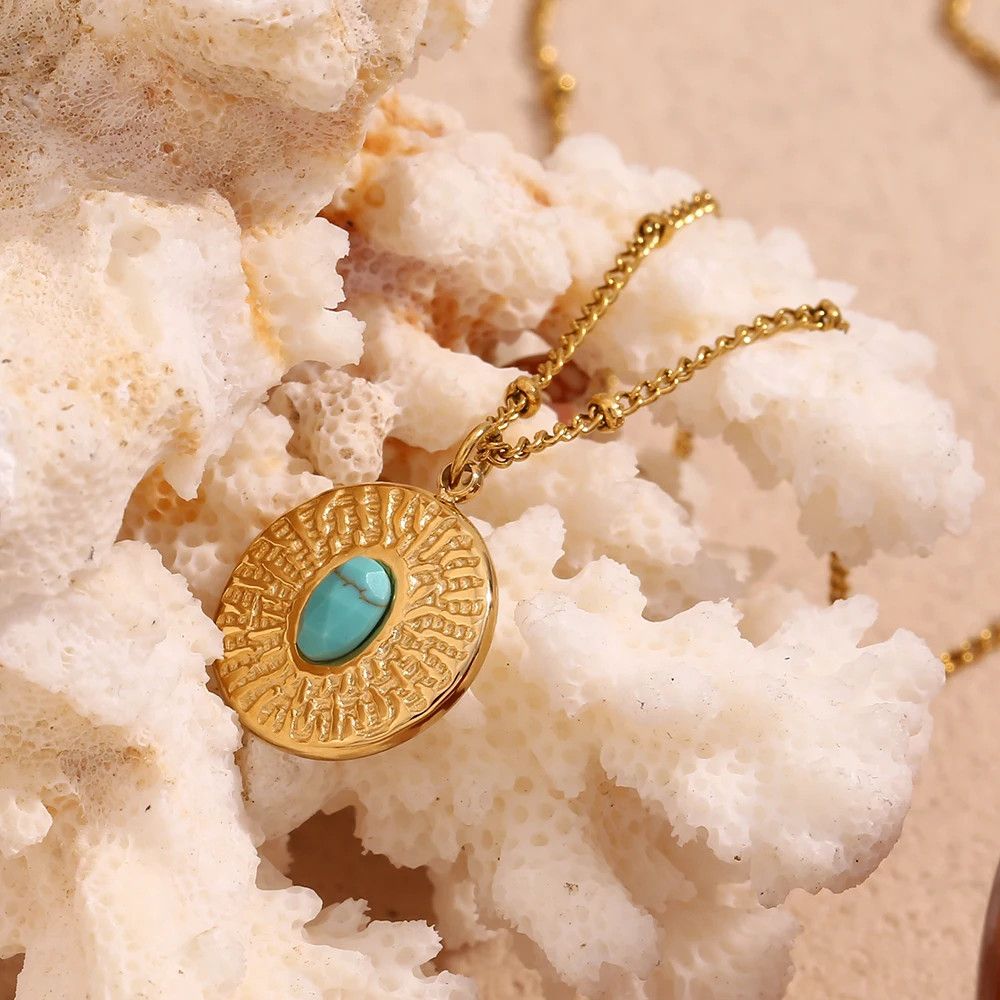 Jewelry × Vintage Turquoise Round Necklace Size ONE SIZE - 6 Thumbnail