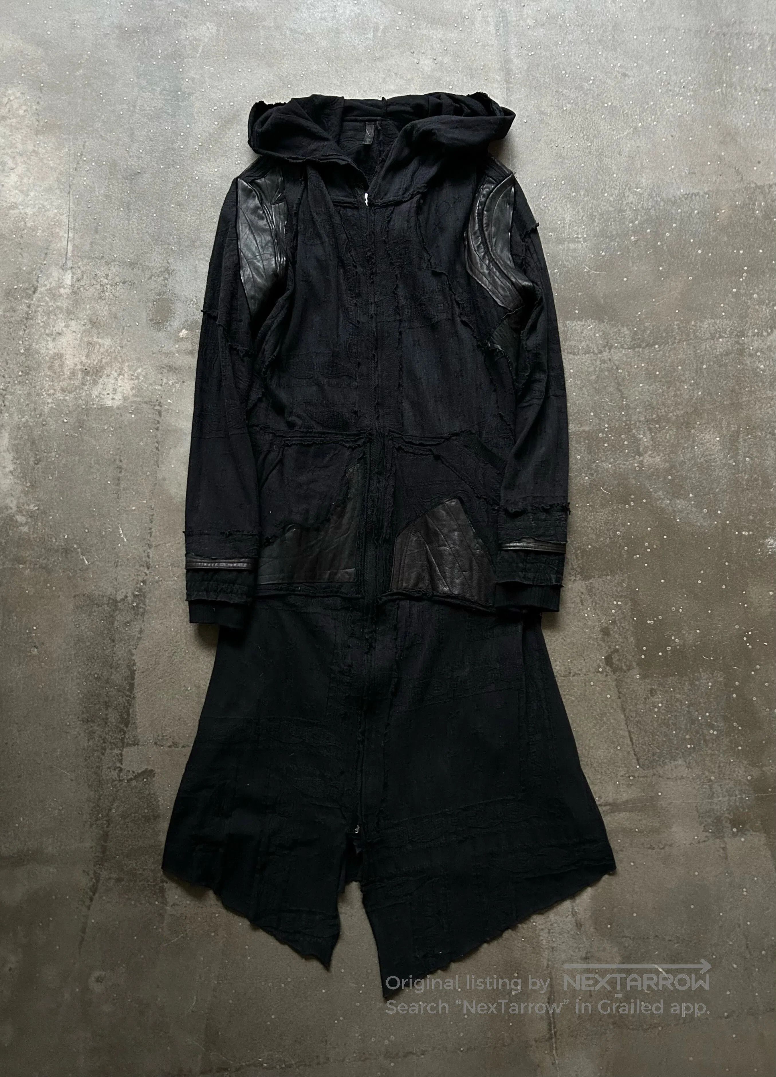 Japanese Brand black patchwork hooded outerwear jacket. Size US L / EU 52-54 / 3 - 2 Thumbnail