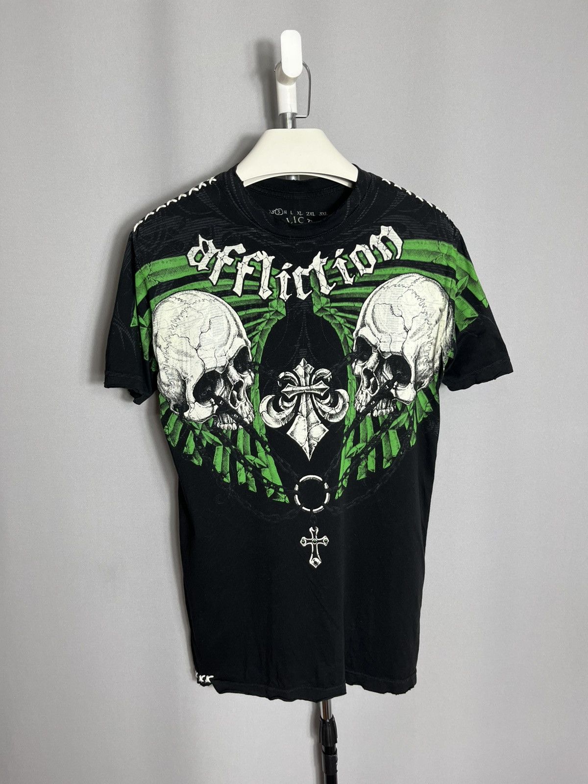 Affliction Affliction mens t-shirt skull black cotton Size US S / EU 44-46 / 1 - 1 Thumbnail