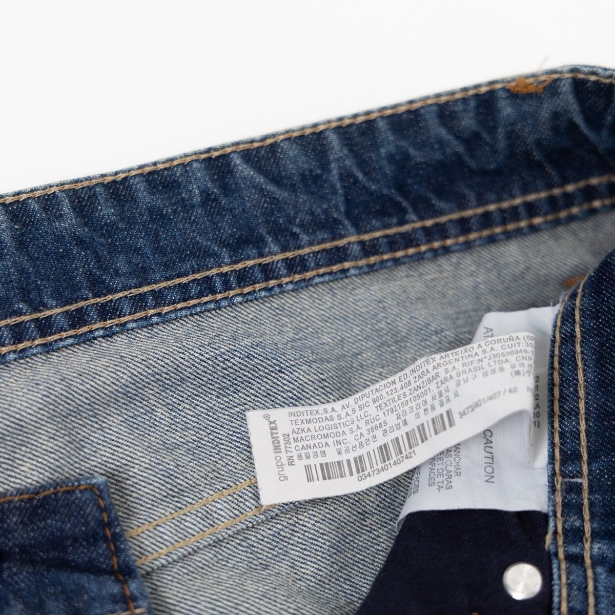 Zara Zara Man Blue Distressed Denim Jeans Slim Fit Ripped Faded Size US 32 / EU 48 - 6 Thumbnail
