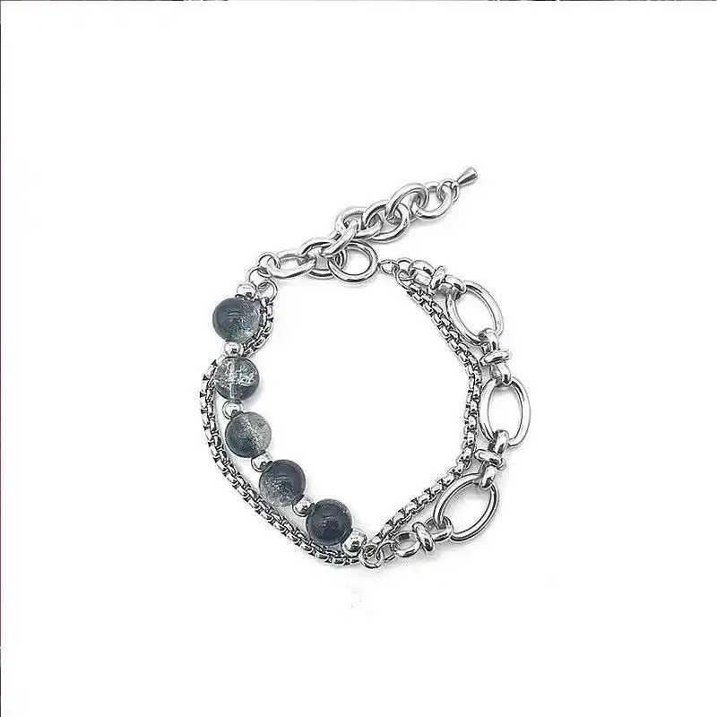 Jewelry × Vintage Stainless Steel Lce Cracking Bead Splicing Bracelets Size ONE SIZE - 3 Thumbnail