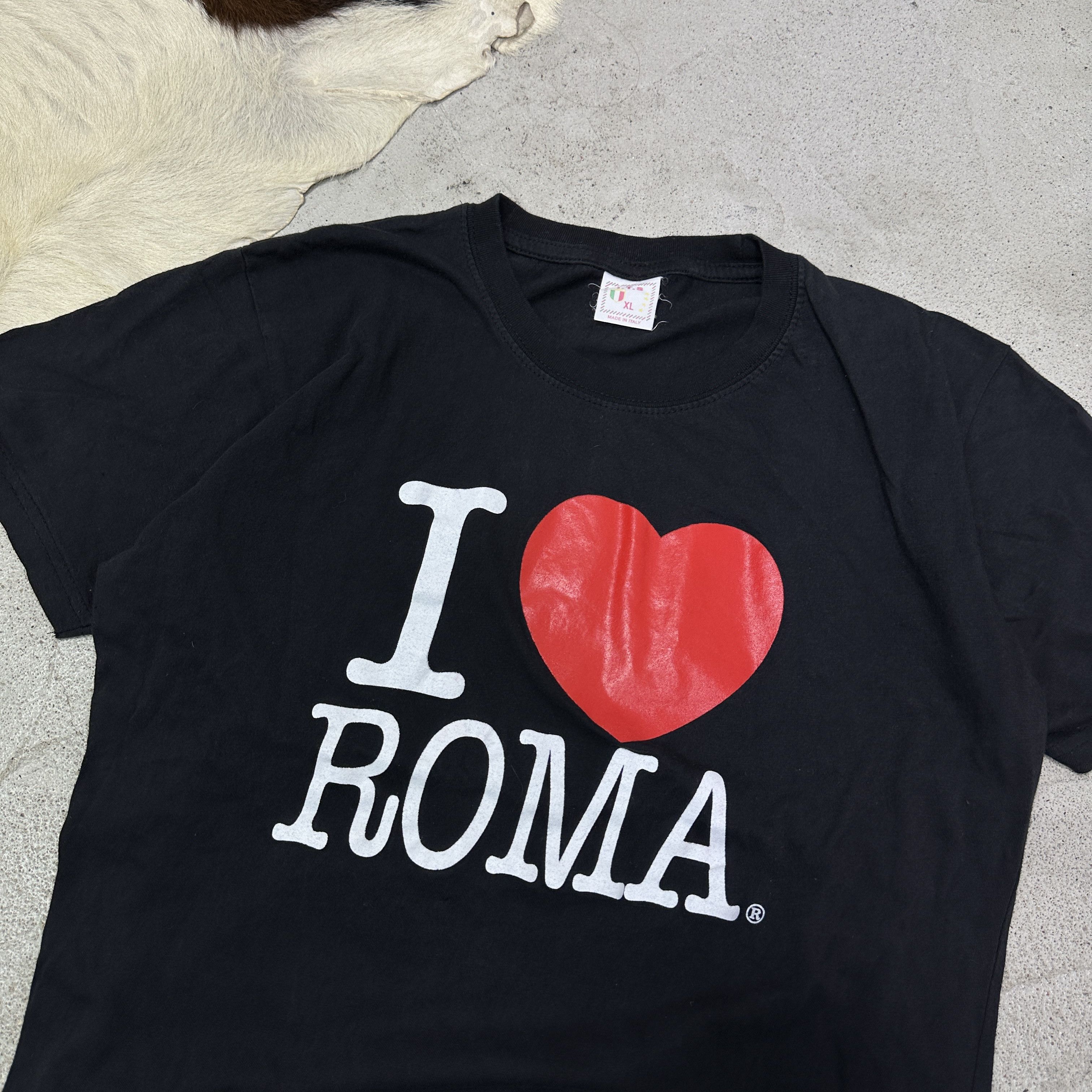 Vintage Vintage Casual Streetwear I Love Roma T-shirt Y2K Size US L / EU 52-54 / 3 - 3 Thumbnail