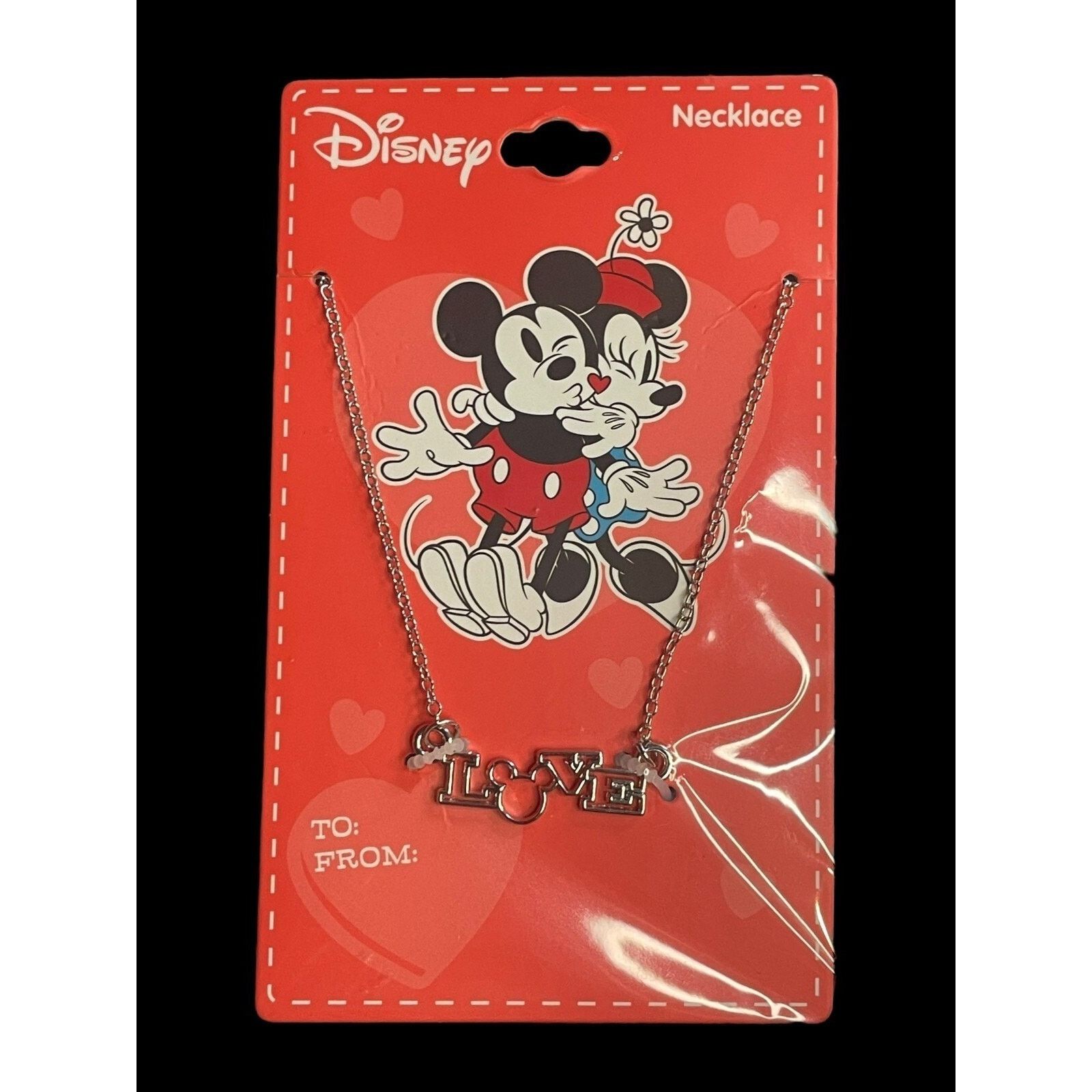 Disney Disney Mickey and Minnie Mouse Love Silver Pendant Necklace Size ONE SIZE - 2 Thumbnail