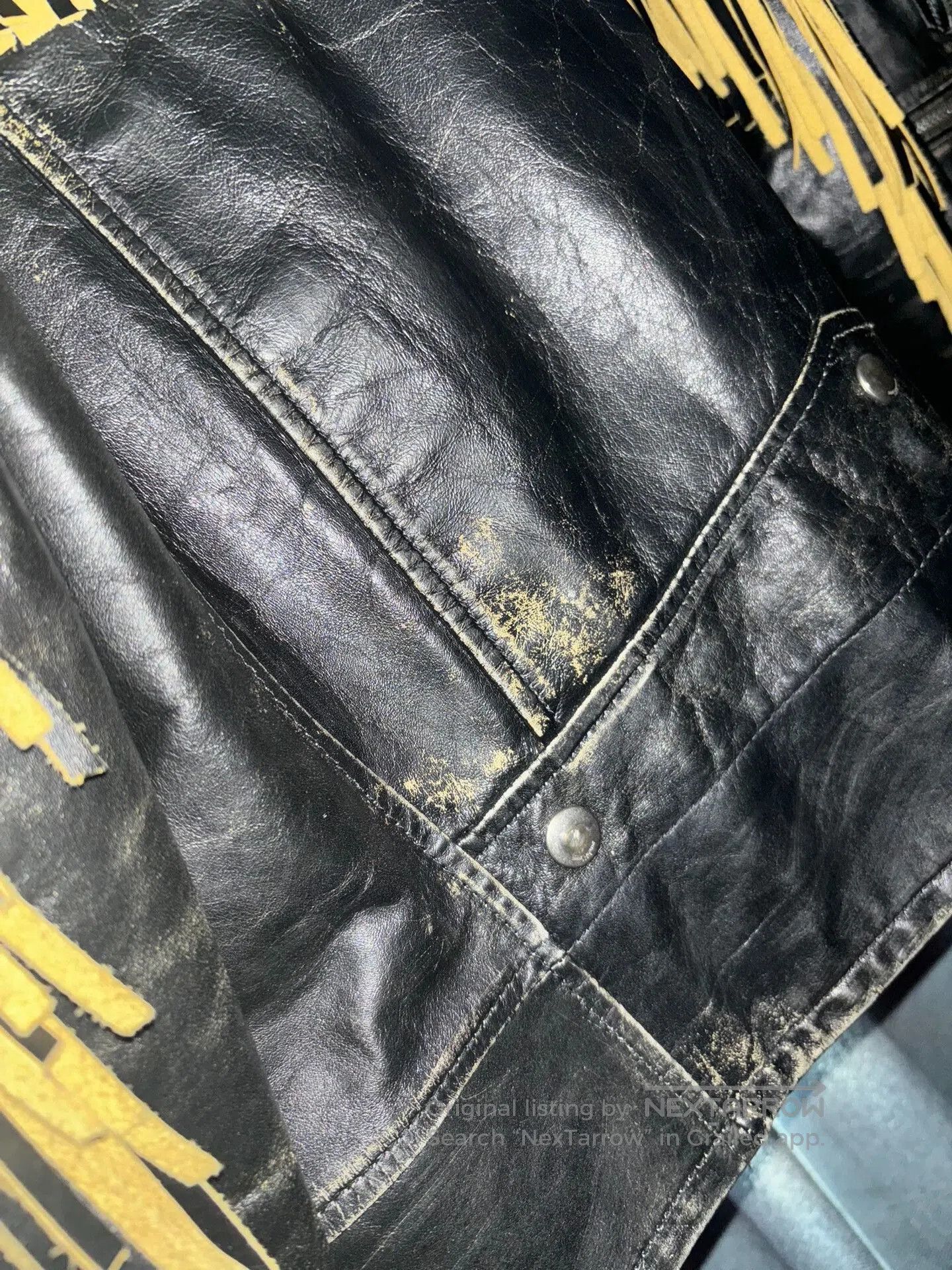 Saint Laurent Paris saint laurent distressed fringe leather jacket. Size US L / EU 52-54 / 3 - 6 Thumbnail