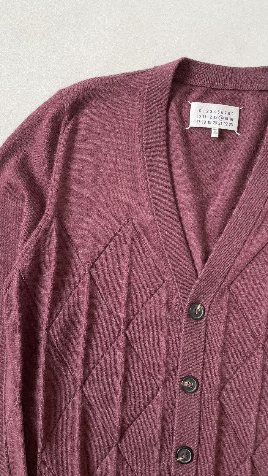 Maison Margiela A/W 12 Diamond Pattern Wool Cardigan Size US M / EU 48-50 / 2 - 6 Thumbnail