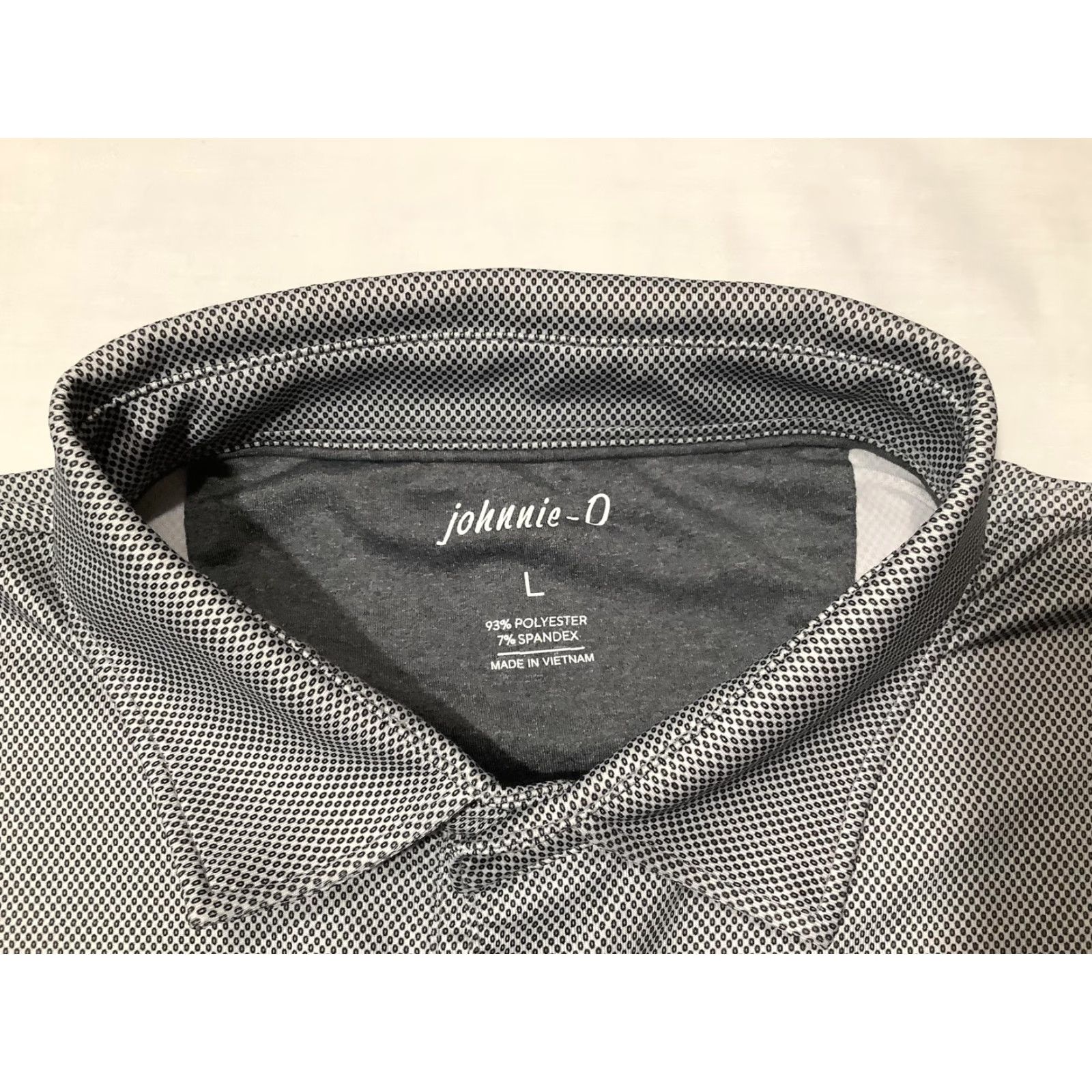 johnnie-O Johnnie-O Polo Shirt Mens L Gray Hoag Classic Golf Performance Stretch Polo Shirt Mens L Gray Polka Dot Conference Embroidered Logo Size US L / EU 52-54 / 3 - 5 Thumbnail