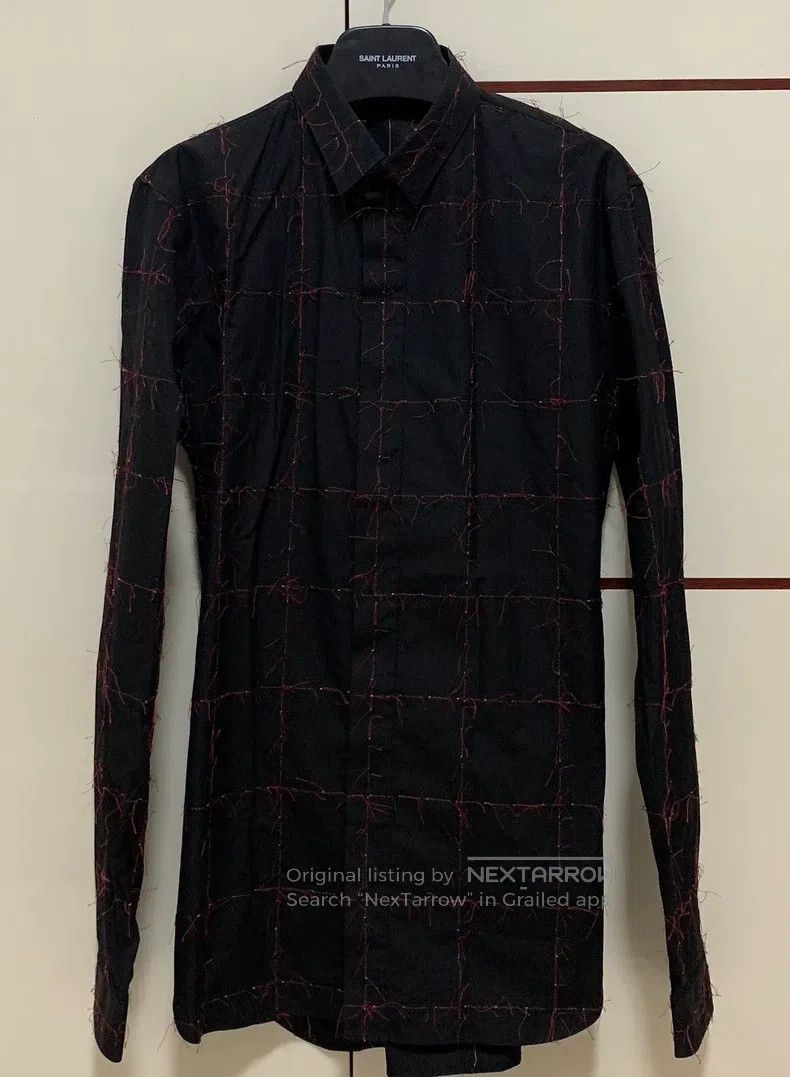 Dior Dior size 39 Black Red Fringe Shirt Size US L / EU 52-54 / 3 - 1 Thumbnail