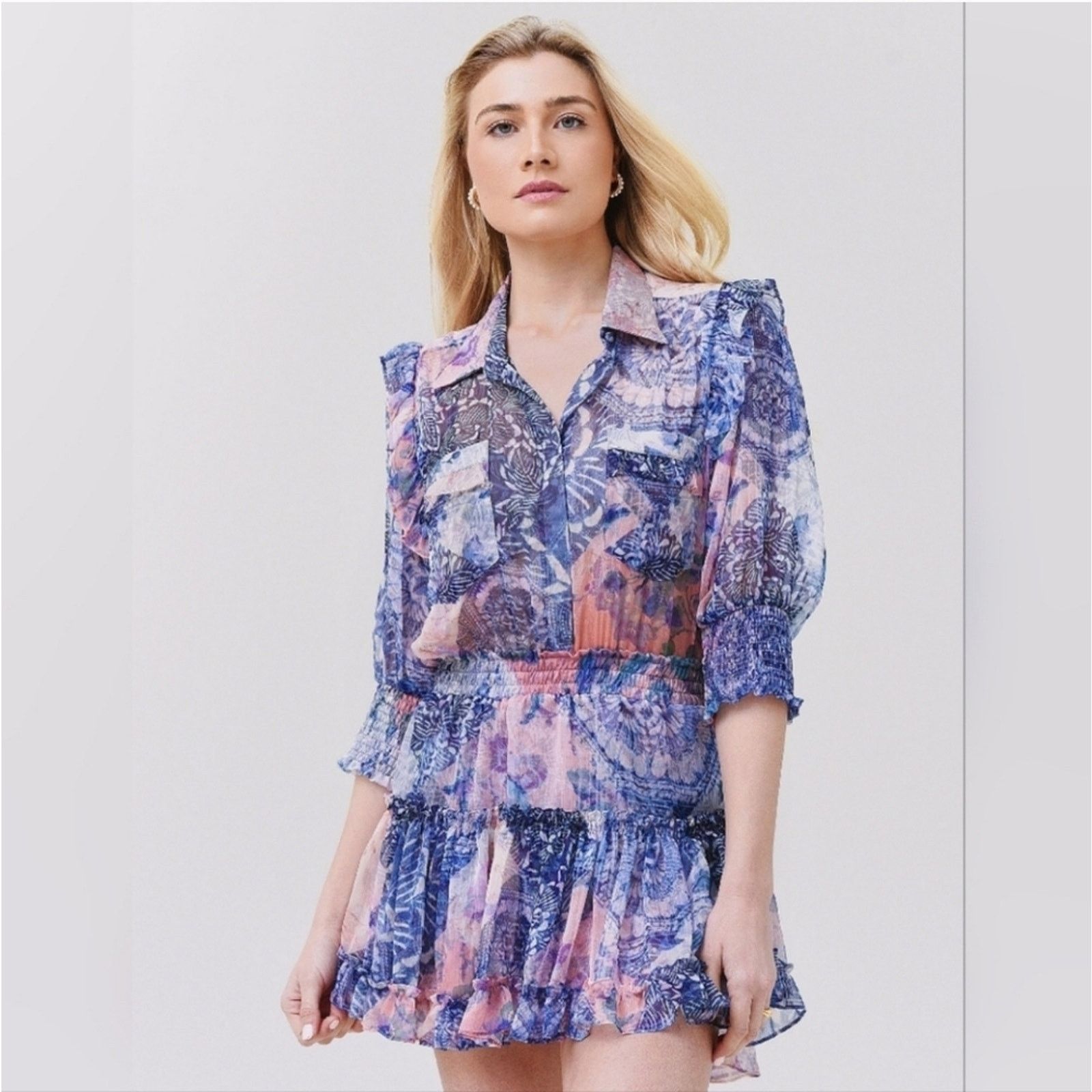 MISA Los Angeles Misa Los Angeles Amelie Dress Namaskar Patchwork Size M Size M / US 6-8 / IT 42-44 - 1 Thumbnail