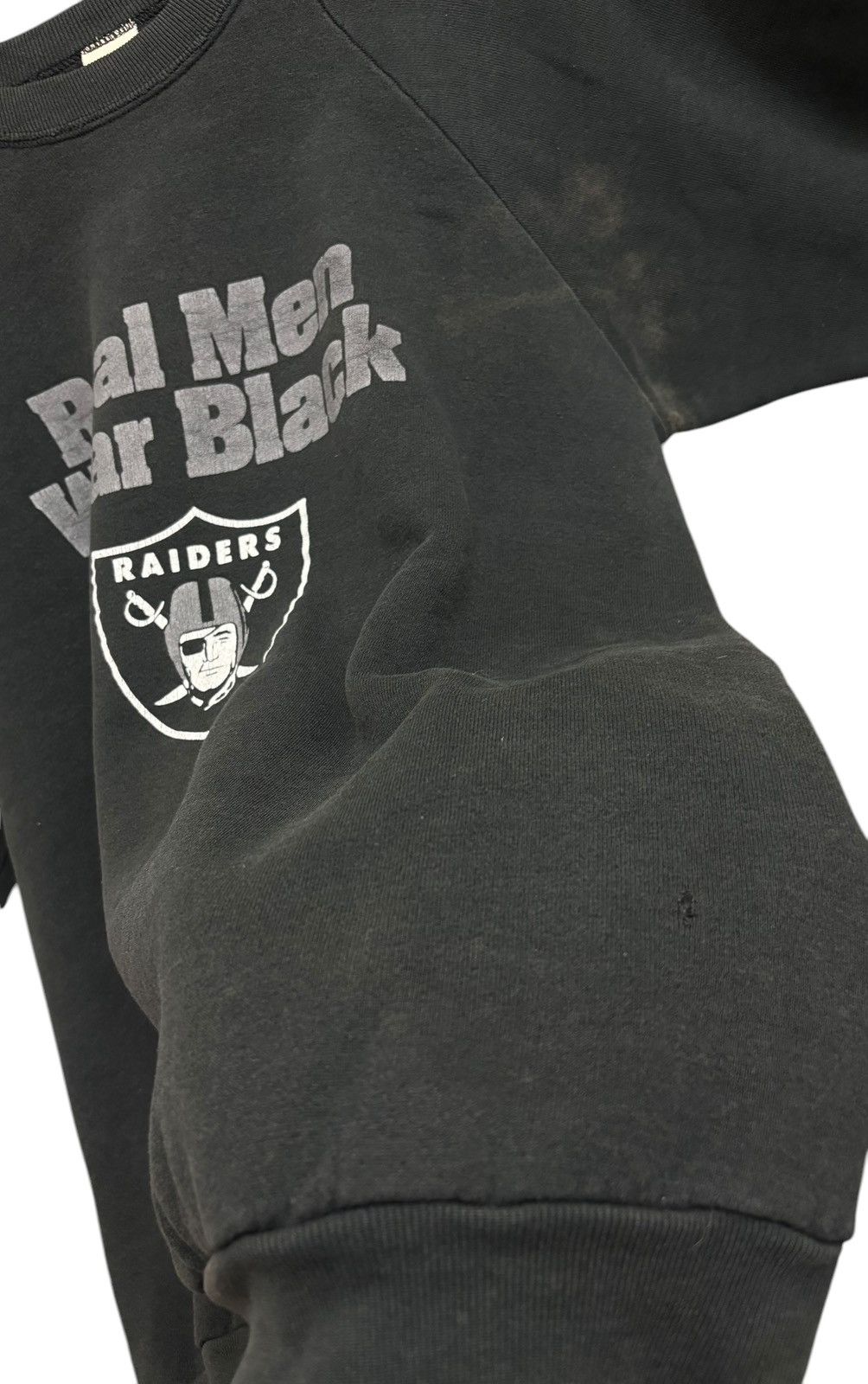 NFL × Vintage Vintage 80s Faded Raiders NFL Pullover Sweatshirt Size US M / EU 48-50 / 2 - 7 Thumbnail