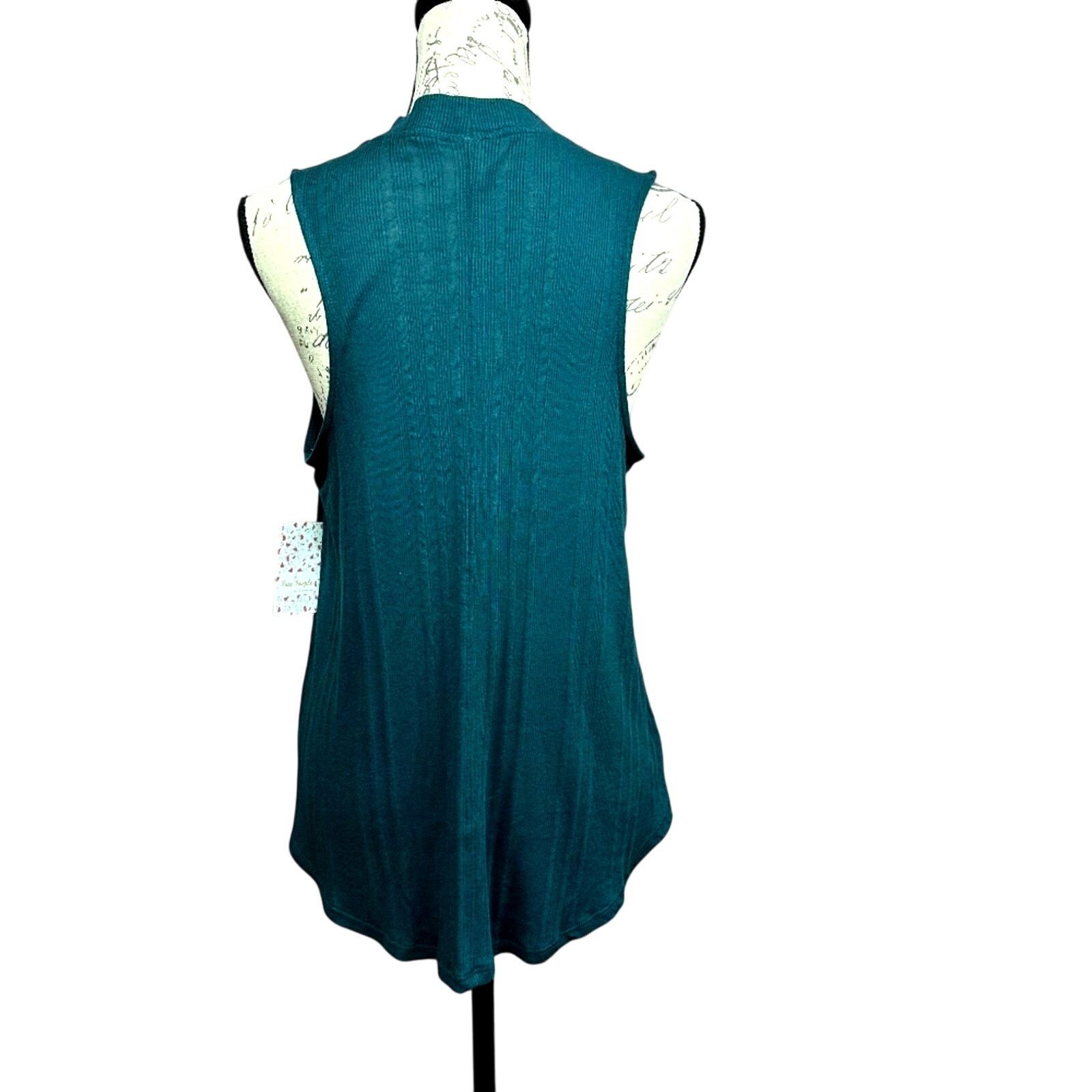 Free People Free People Womens Faye Ribbed Tank Top Turquoise size S Size S / US 4 / IT 40 - 10 Thumbnail