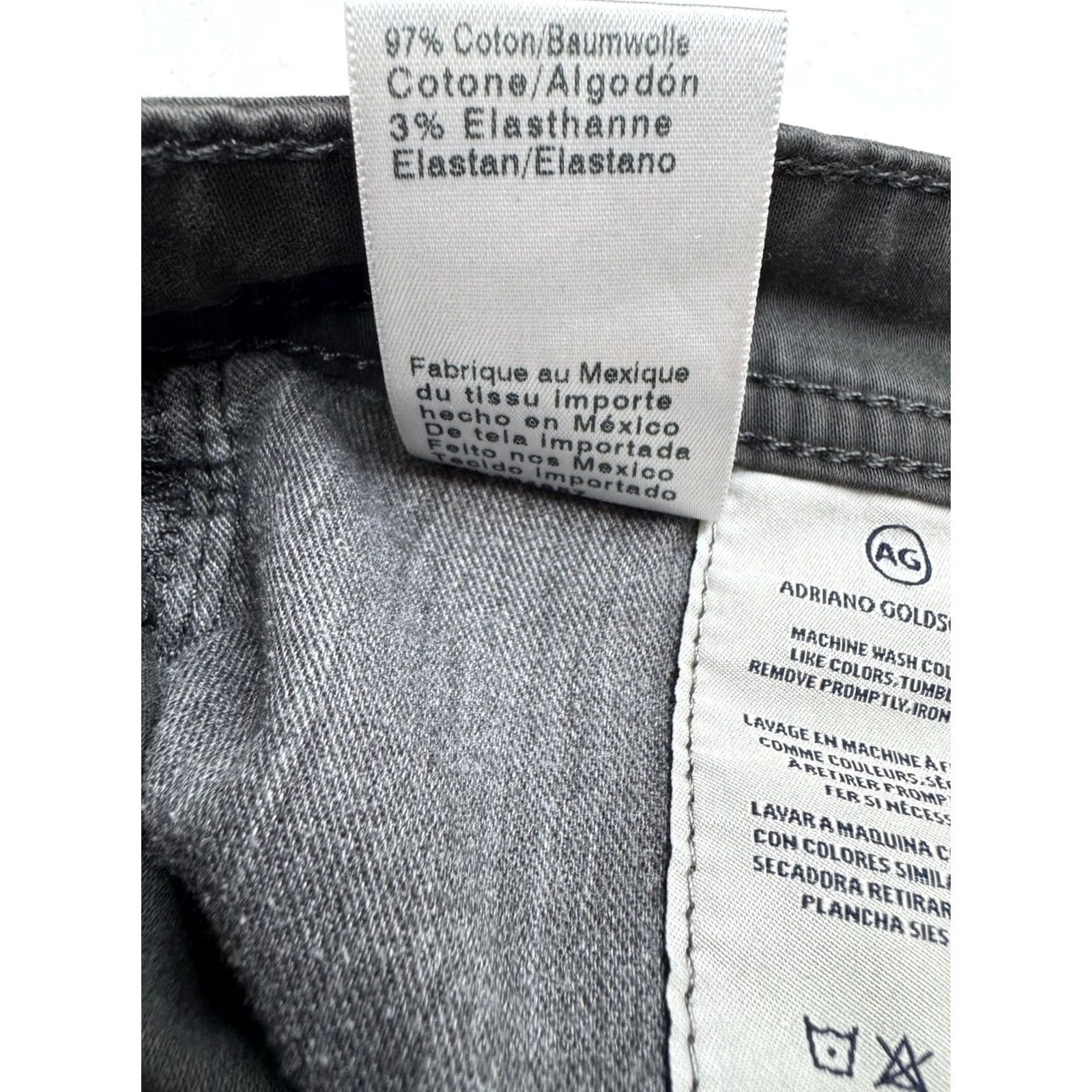 Vintage AG Adriano Goldschmied The Everett Slim Straight Chino Pants Gray Mens 34x34 Slim Flat Front 5-Pocket Logo Cotton Size US 34 / EU 50 - 5 Thumbnail