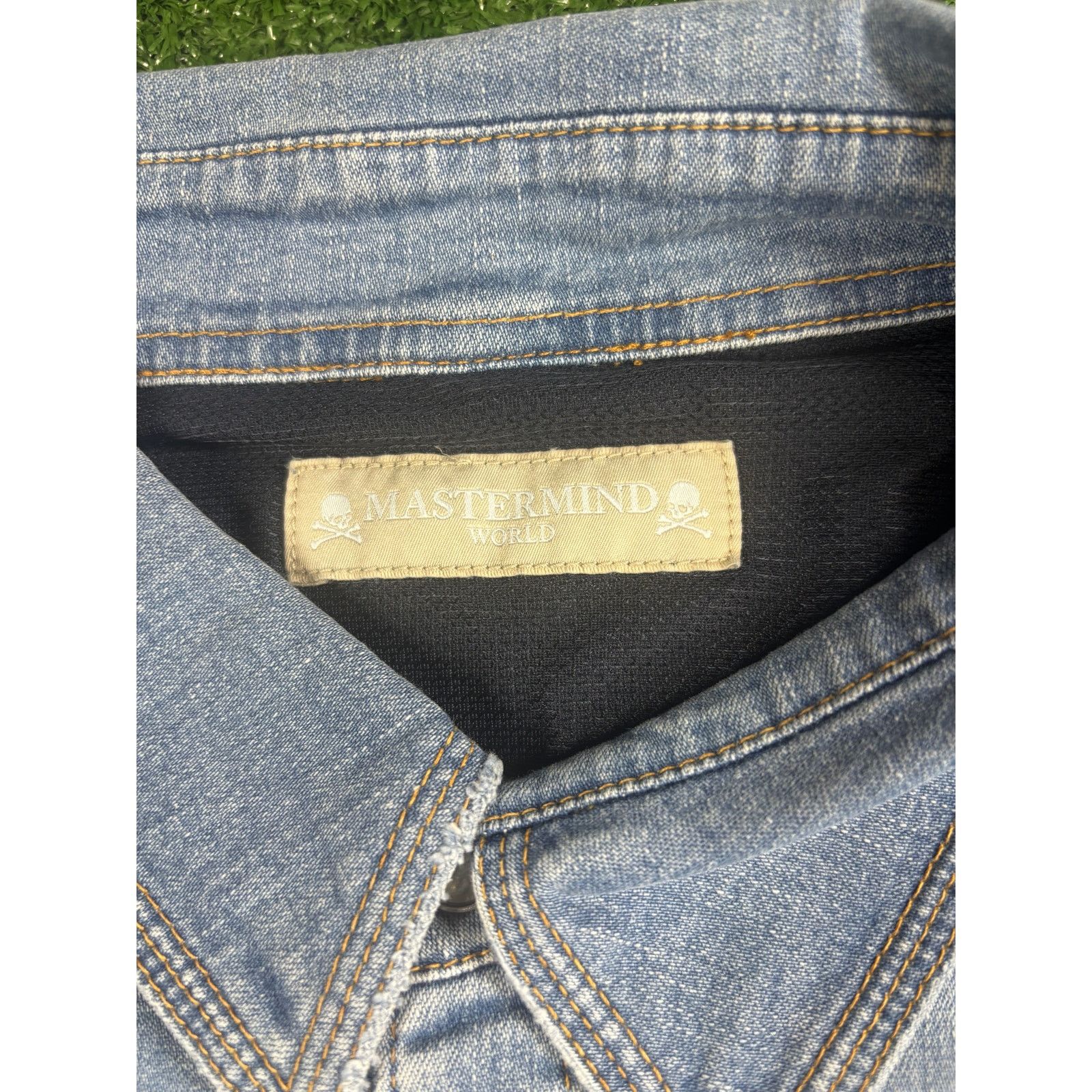 Mastermind Japan Mastermind World Light Oz. Washed Denim Shirt Size Large Size US L / EU 52-54 / 3 - 5 Thumbnail