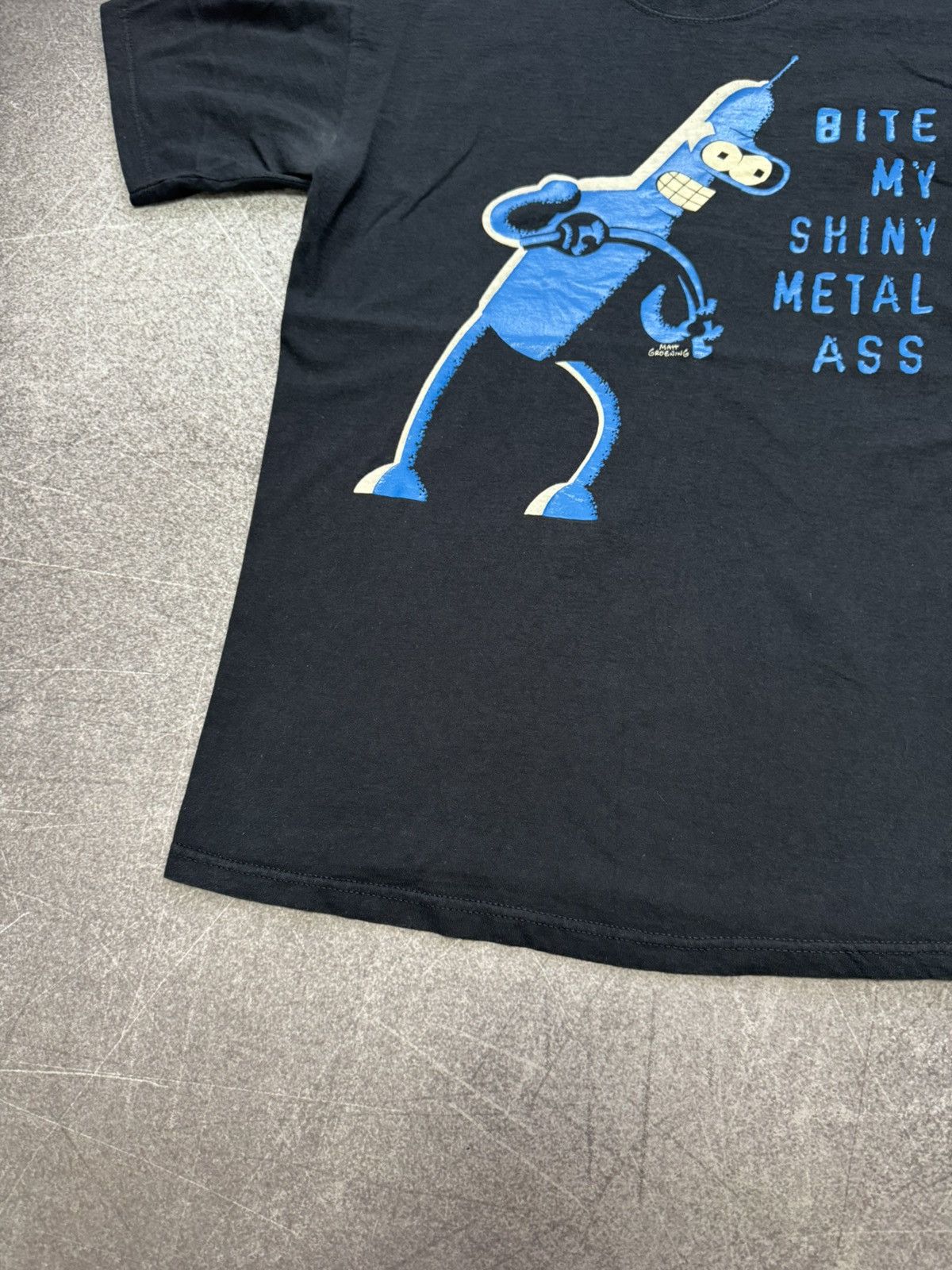 Cartoon Network Vintage 2008 Futurama "Bite My Shiny Metal Ass" Bender Tee Size US M / EU 48-50 / 2 - 8 Thumbnail