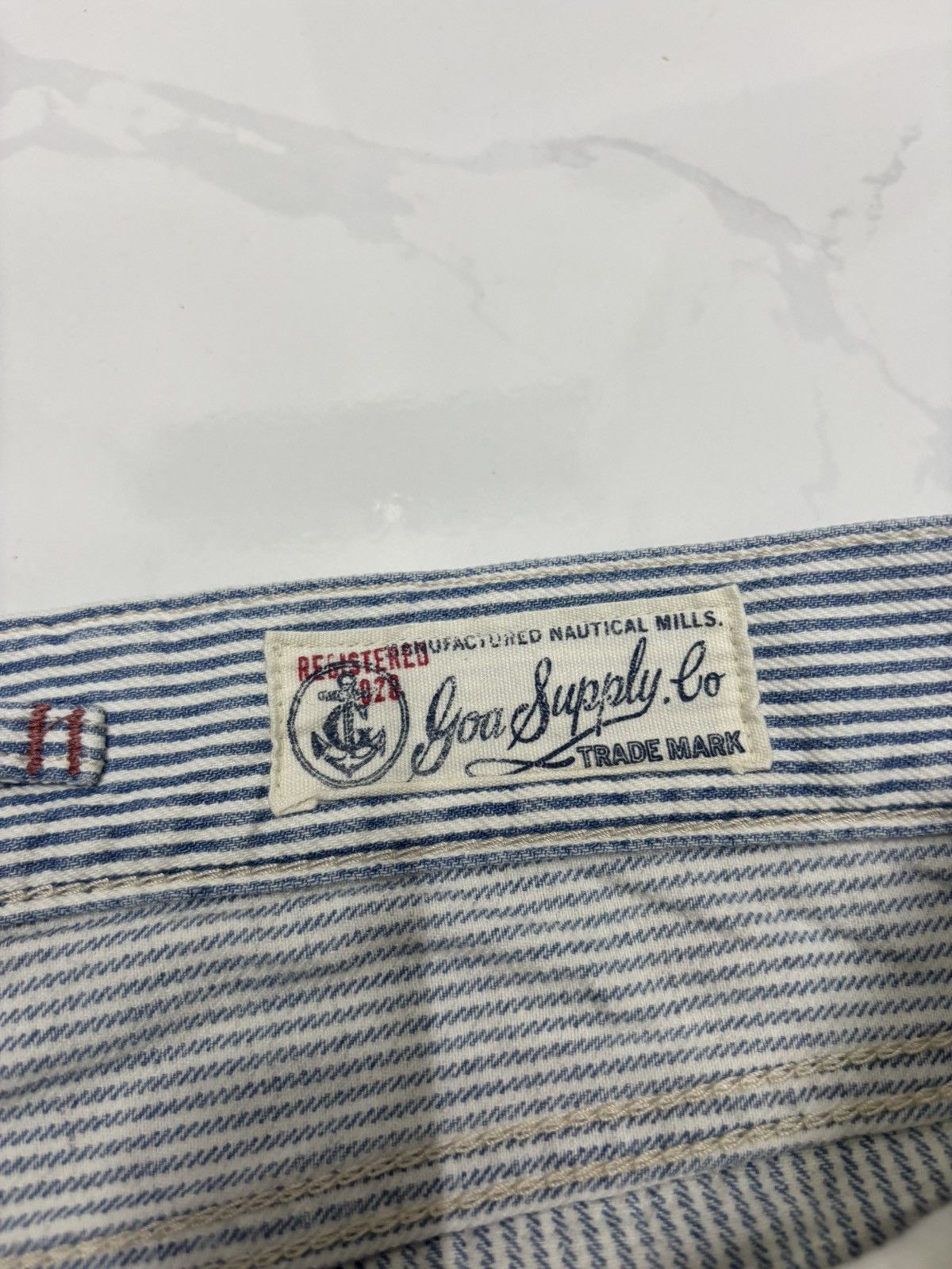 GOA Goa Blue Stripe Nice Faded Denim Pants Size 30" / US 8 / IT 44 - 9 Thumbnail